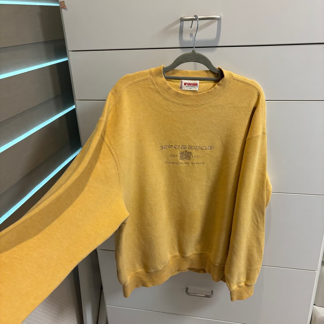 McGregor 빈티지 머스타드 옐로우 맨투맨 L 남녀공용 상품이미지2