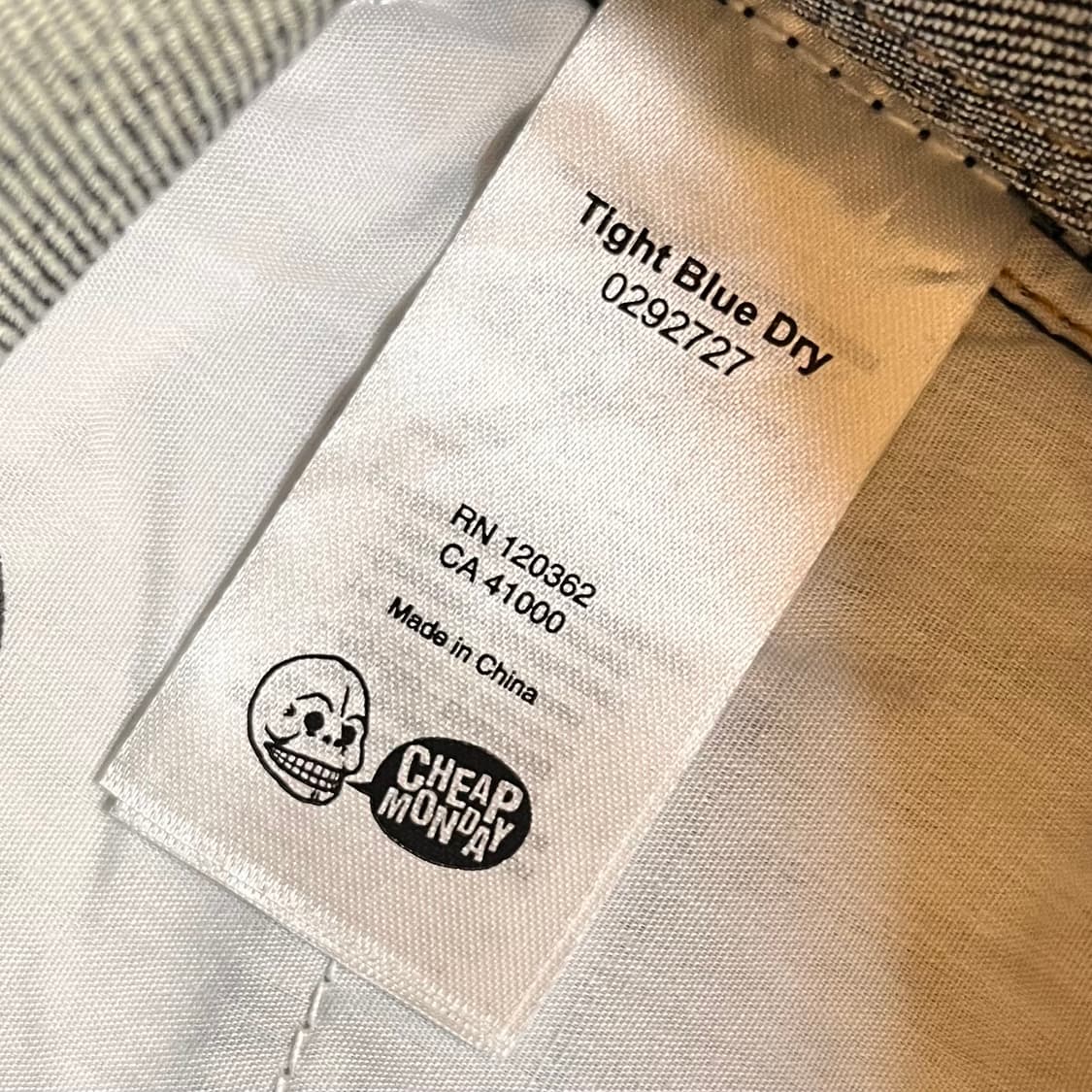 칩먼데이 슬림 데님팬츠 W33 L32 상품이미지5
