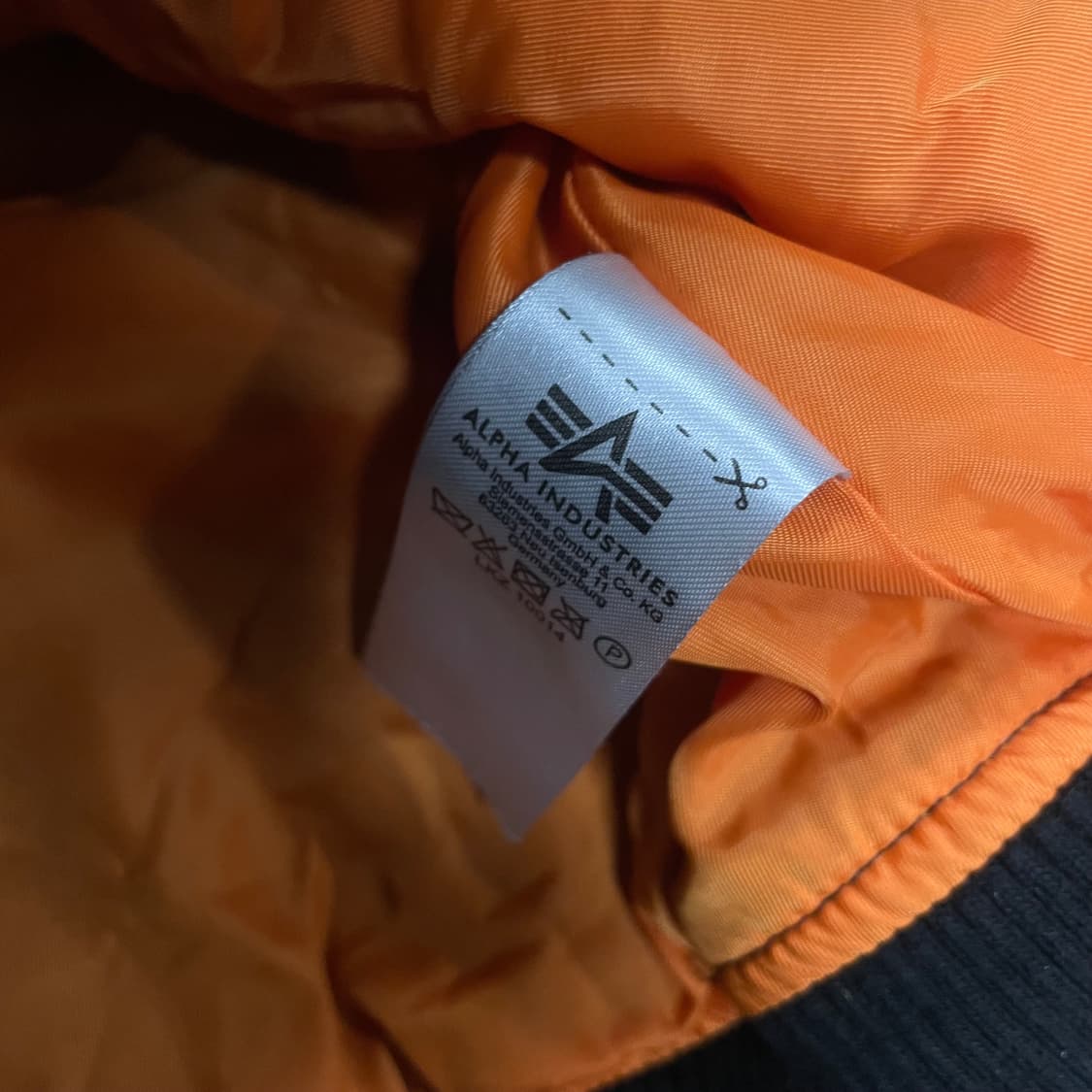 알파인더스트리 ma-1 플라이트 자켓 블랙 상품이미지5