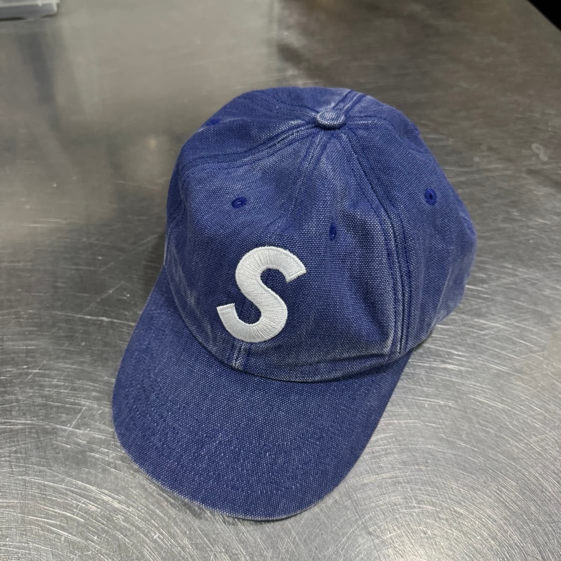 슈프림 S로고 6패널 캡 - 네이비 상품이미지1