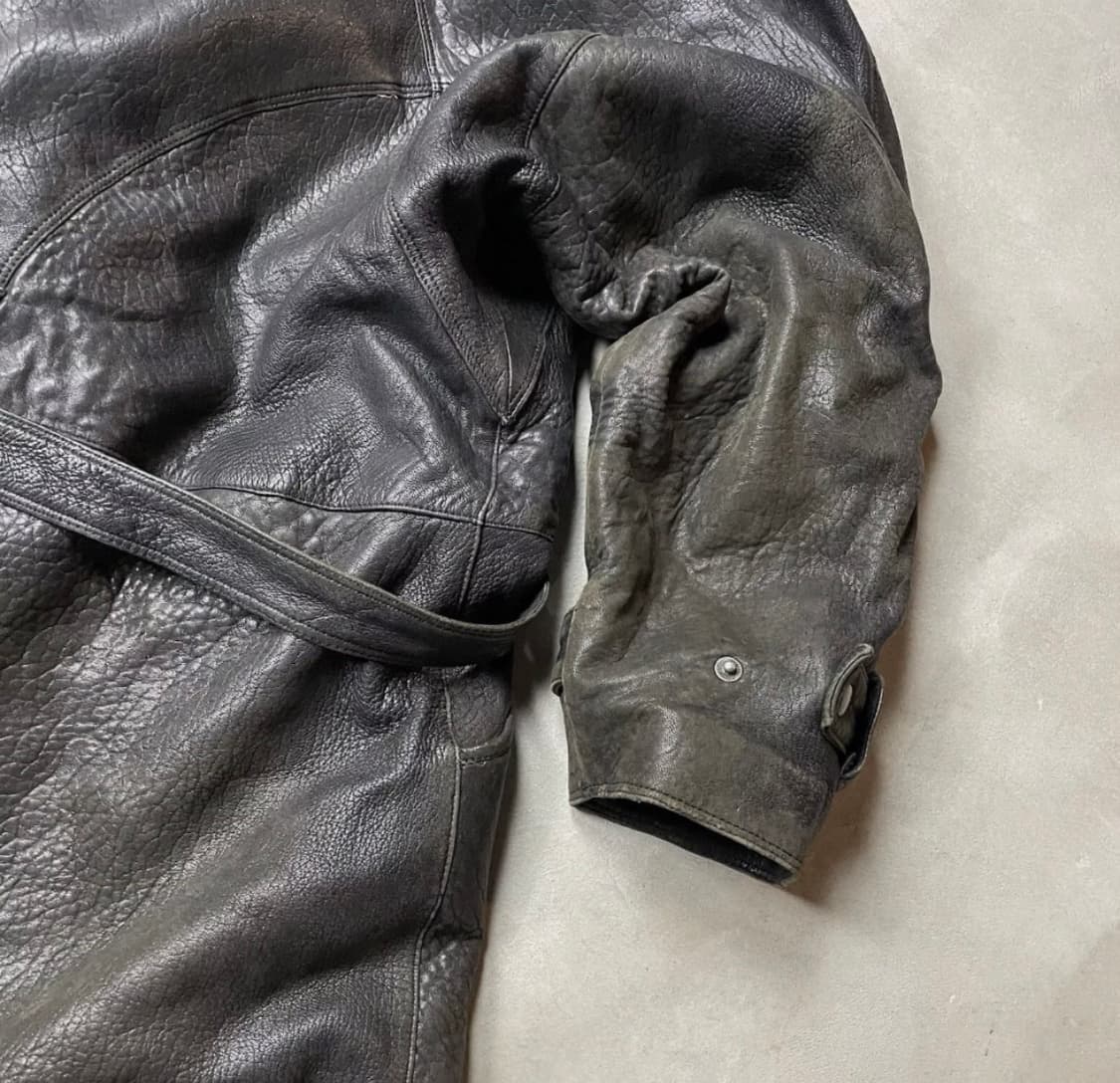 소가죽 무스탕 롱코트 / 2xl 3xl 110 115 상품이미지6