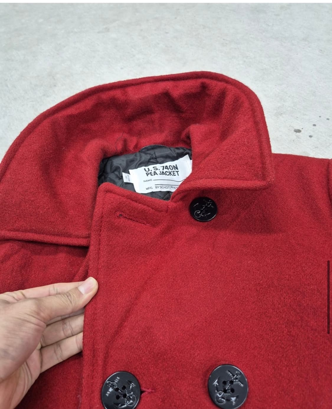 SCHOTT, 740N DOUBLE BREASTED PEA COAT (L 상품이미지8