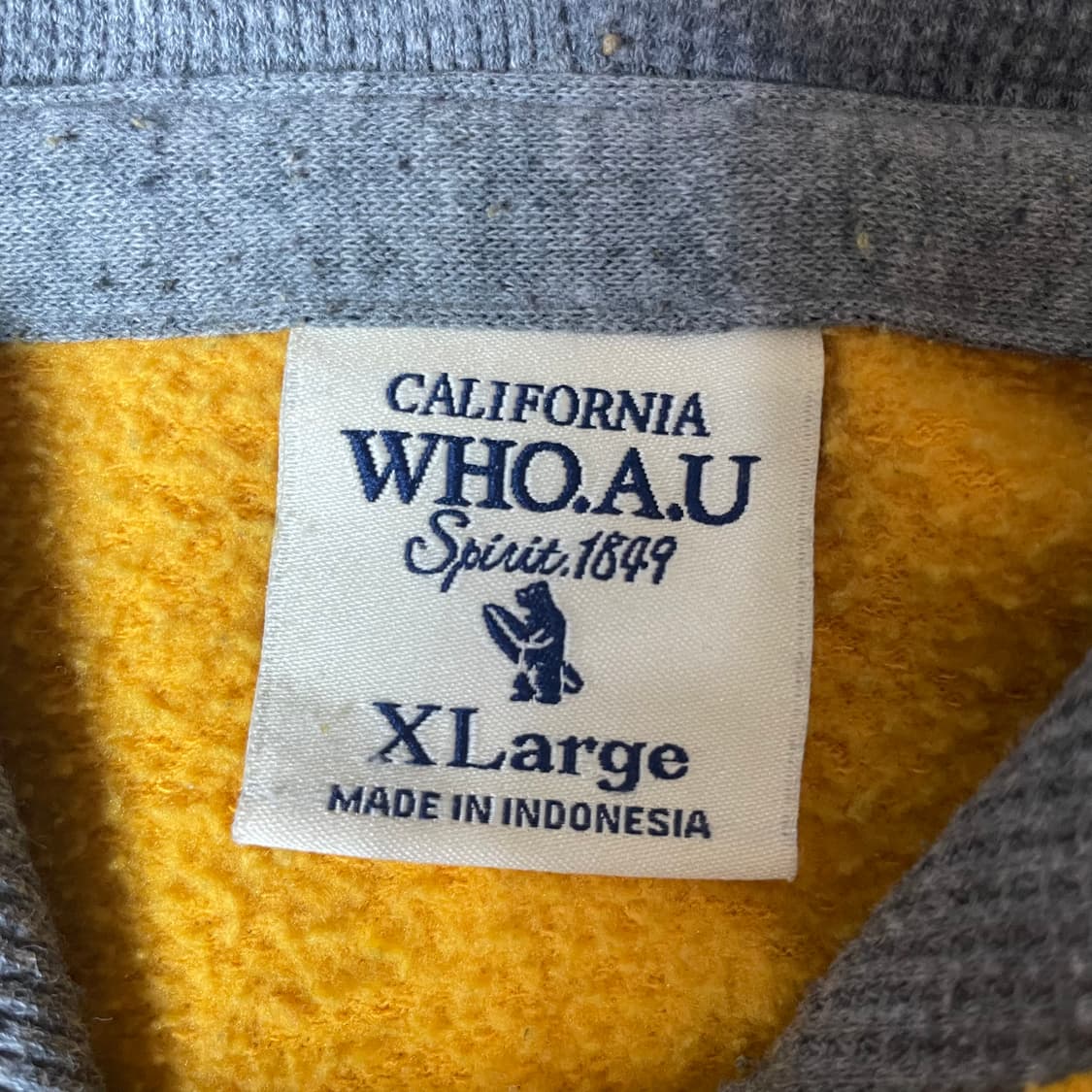 후아유 버건디 캘리포니아 자수 로고 후드 XL 상품이미지4