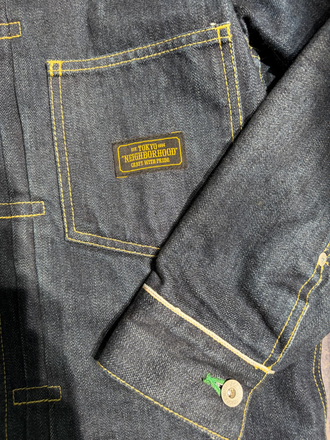 네이버후드 19FW 울 안감 리지드 스톡맨 타입2 데님 자켓 블랭킷 상품이미지3