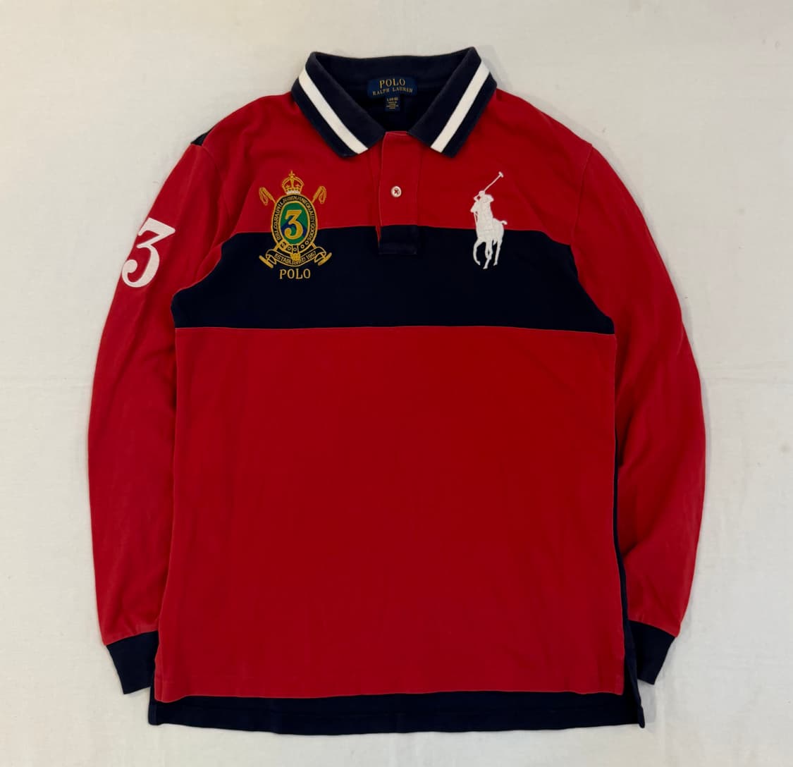 폴로 랄프로렌 빅포니 치프키프 롱슬리브 카라티 레드 상품이미지1