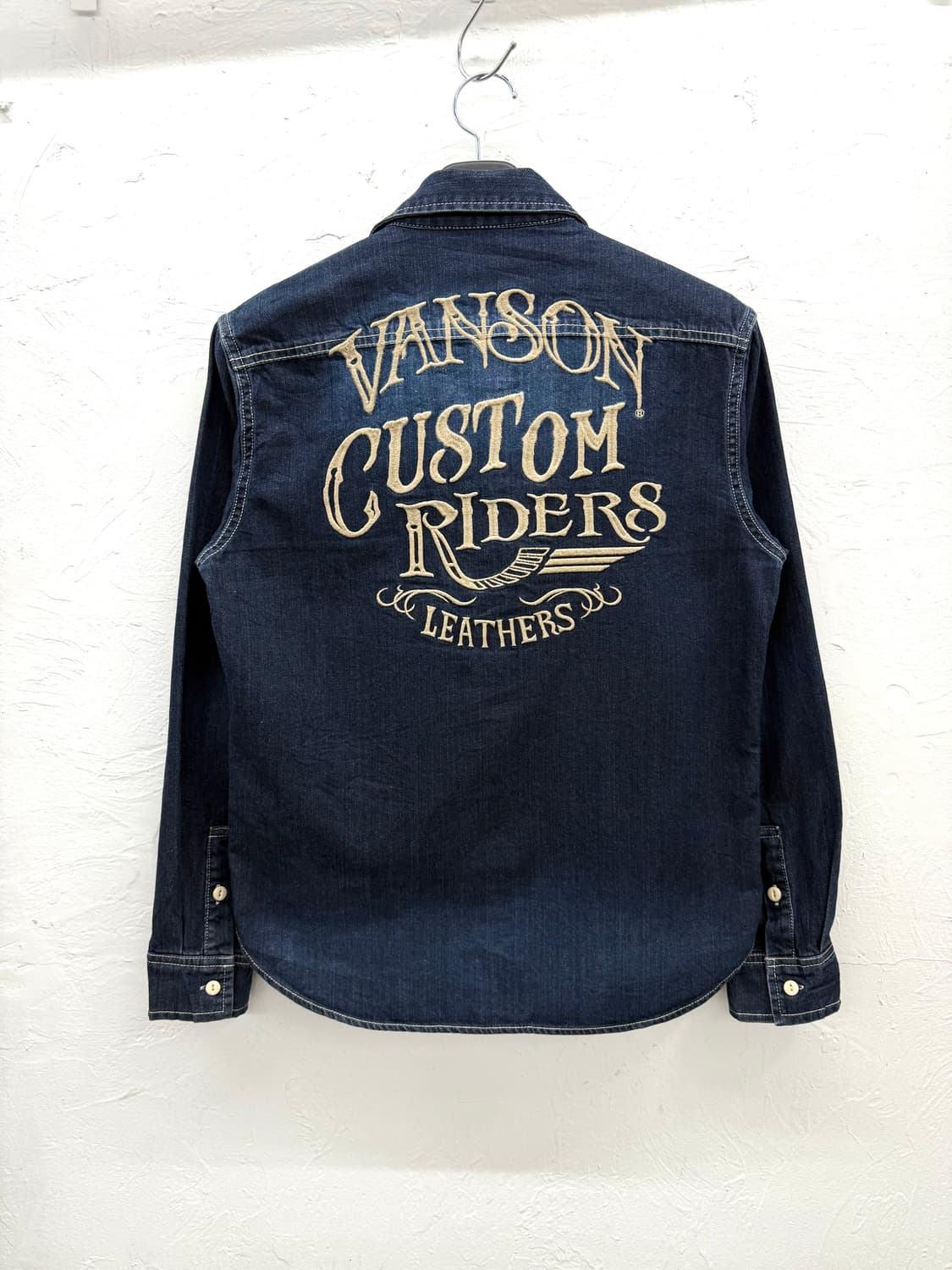 vanson 패치워크 데님 셔츠 상품이미지4