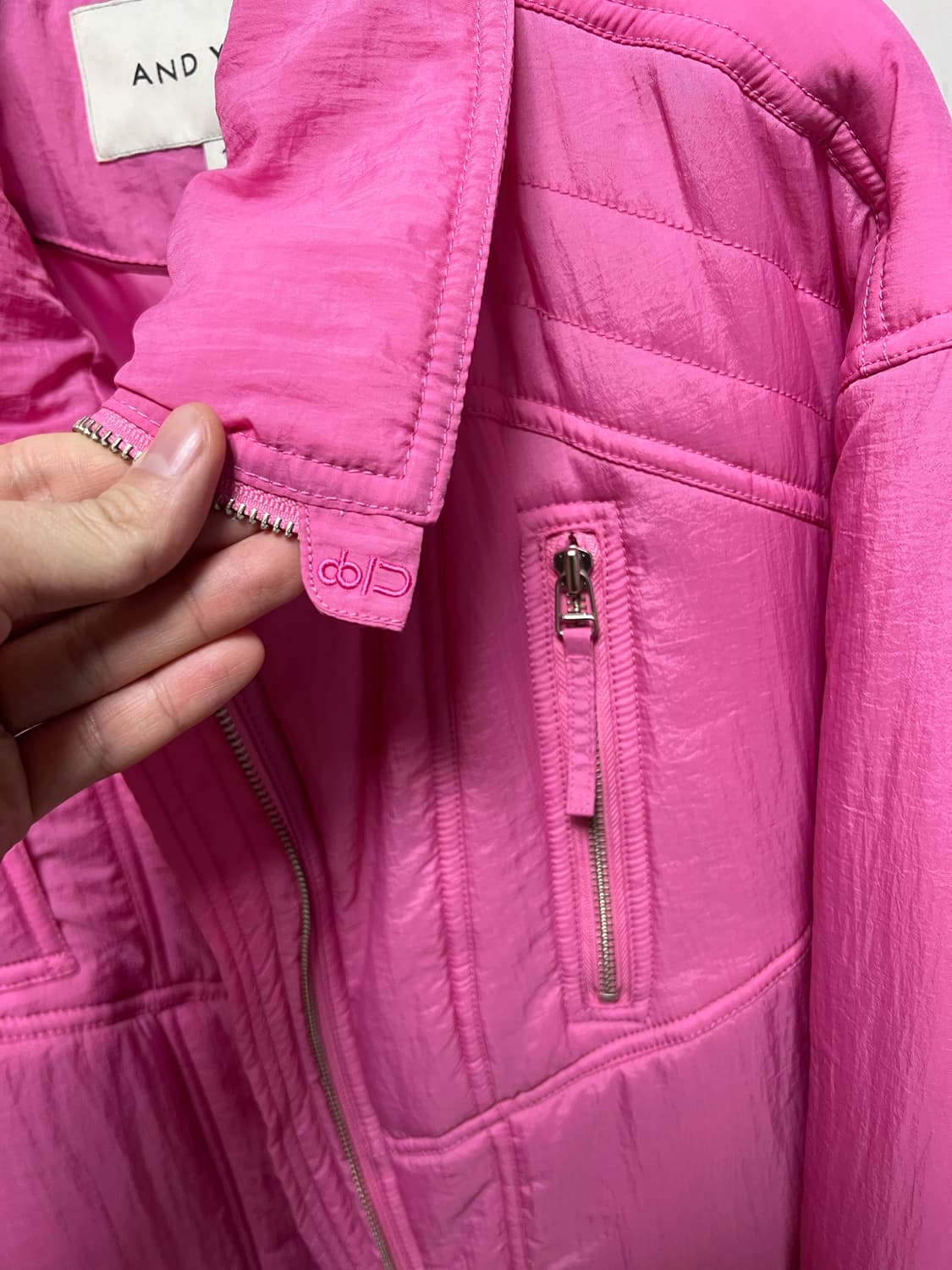 앤유 핑크 점퍼 상품이미지3