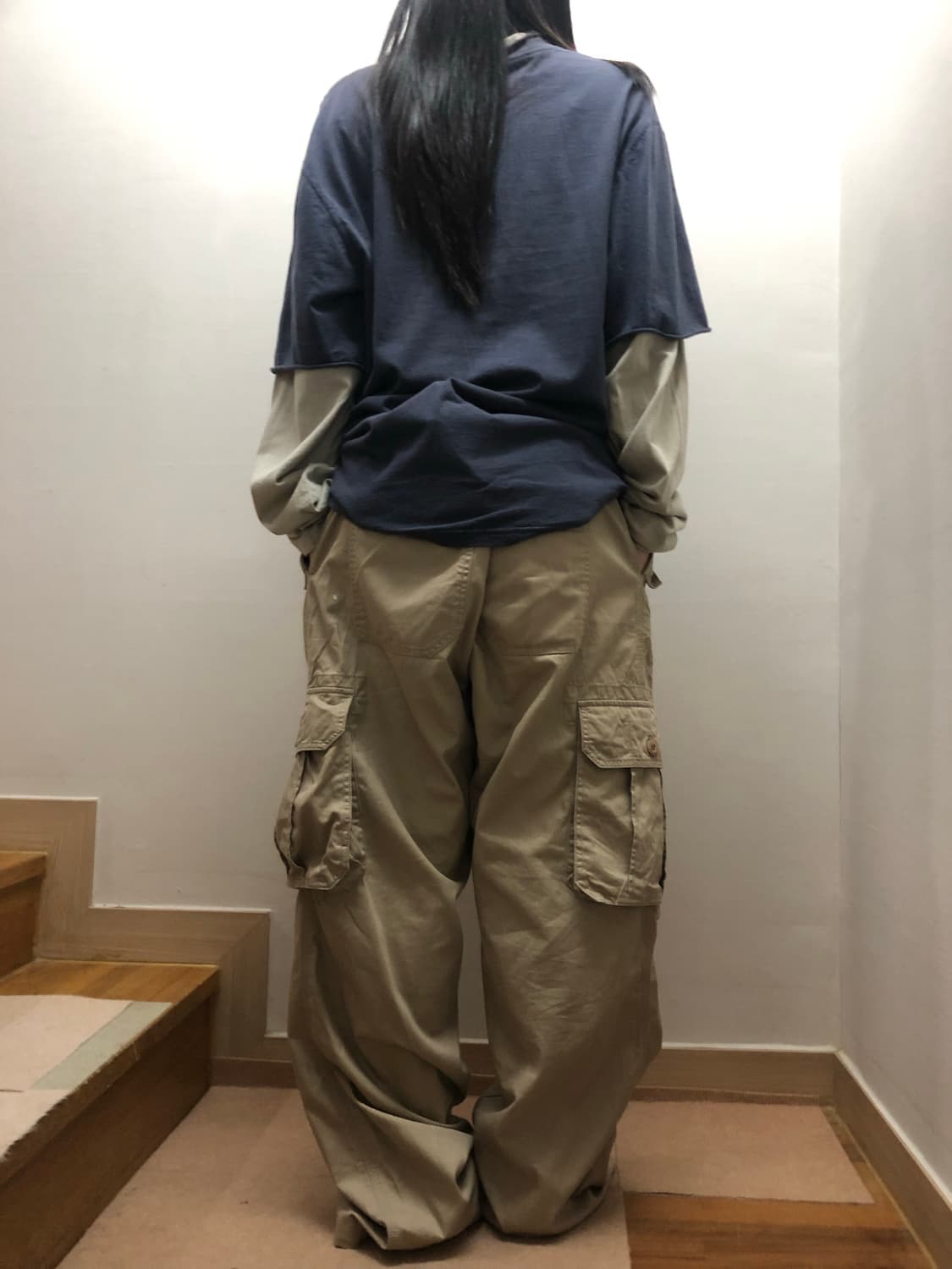 빈티지 베이지 카고 팬츠 상품이미지2