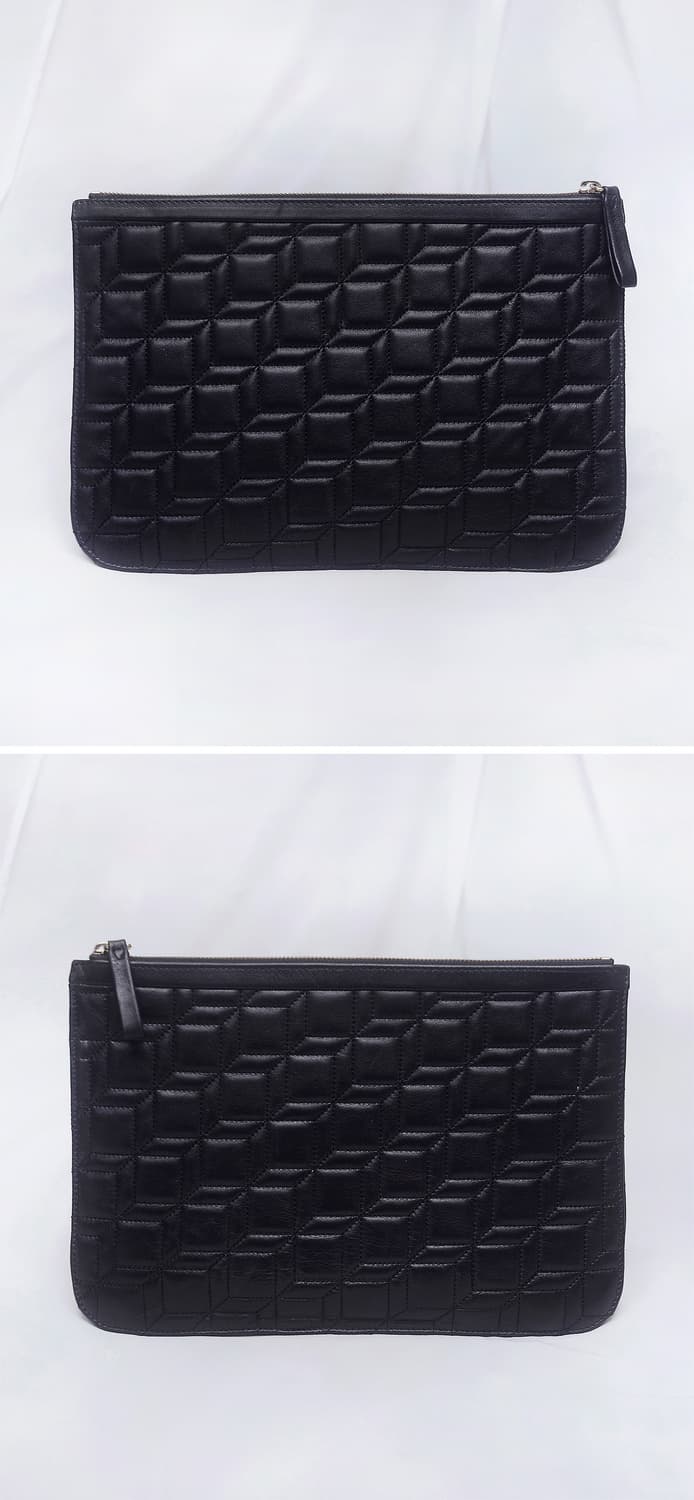 피에르하디 (PIERRE HARDY) 퀼팅 큐브 나파레더 카프스킨 클러치 상품이미지3