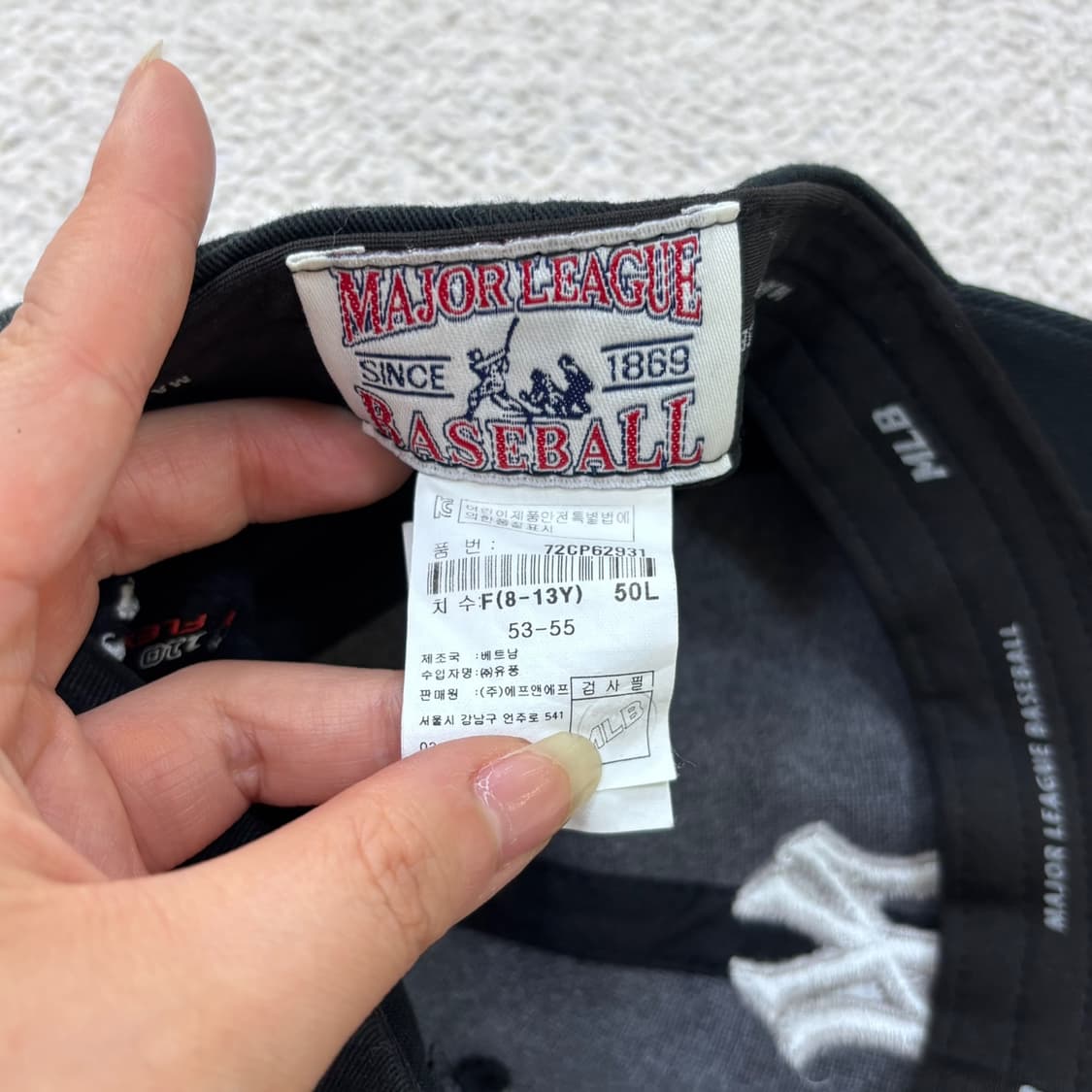 53-55 MLB 뉴욕 레터링 자수 언스트럭쳐 볼캡 0528Y 상품이미지7