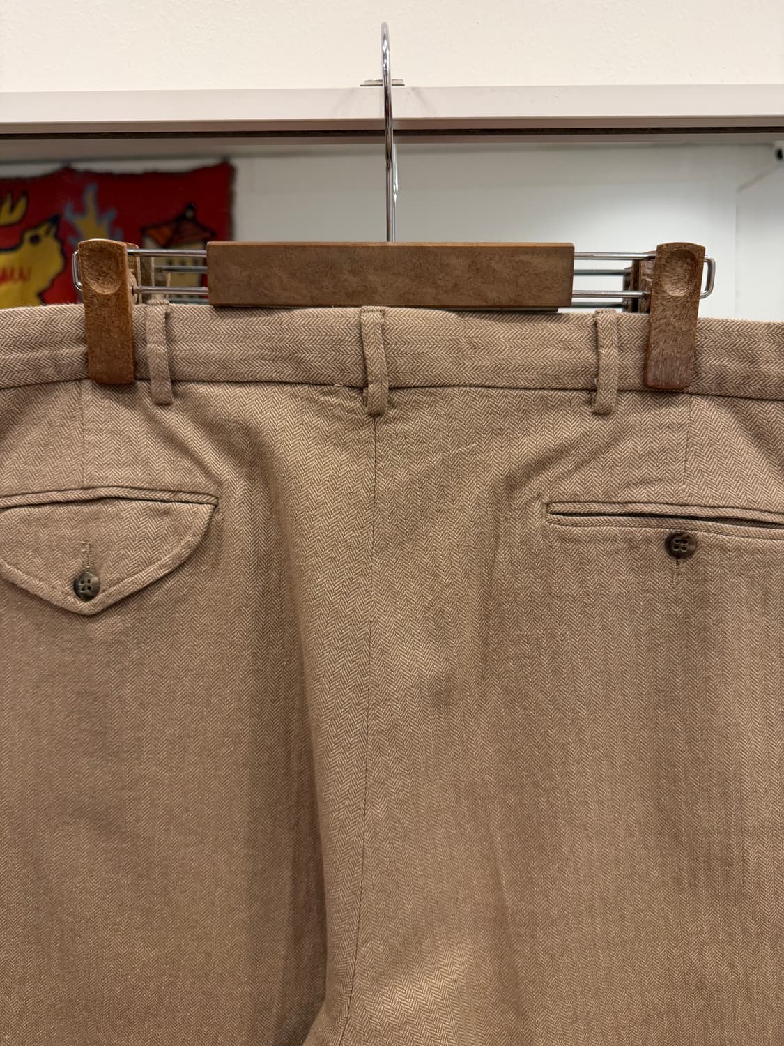 90-00s Polo RL  HBT 헤링본 트윌 투턱 트라우저 팬츠 상품이미지6