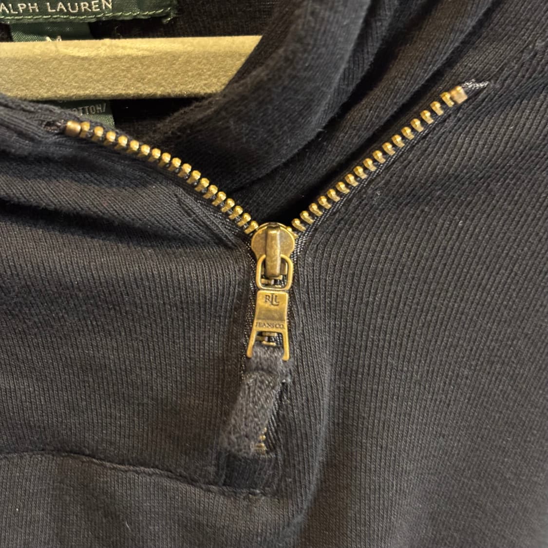 랄프로렌 그린라벨 반집업 숄카라 티셔츠 M 상품이미지4