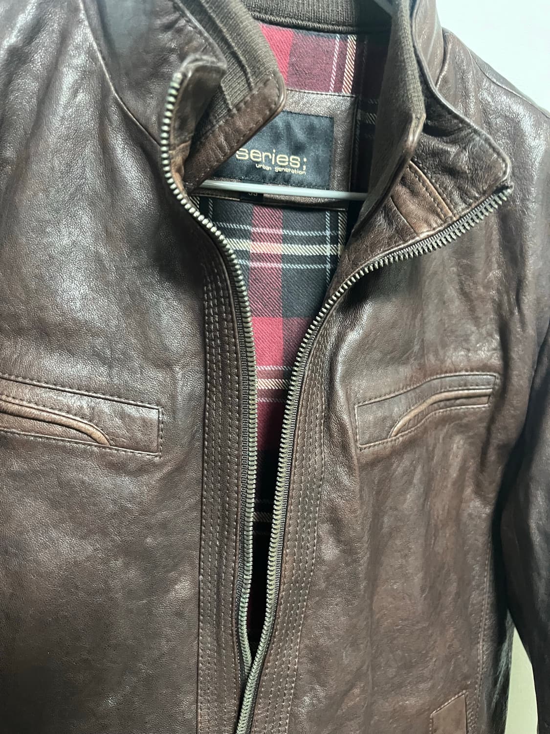 시리즈 Series 브라운 가죽 자켓 상품이미지2