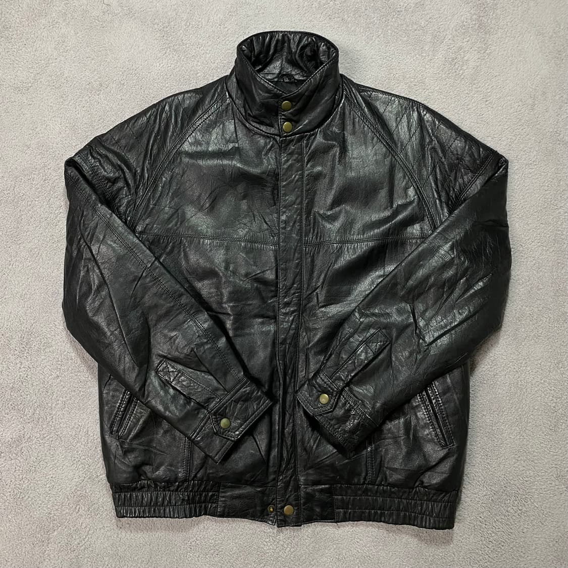빈티지 소가죽 레더 자켓 상품이미지1