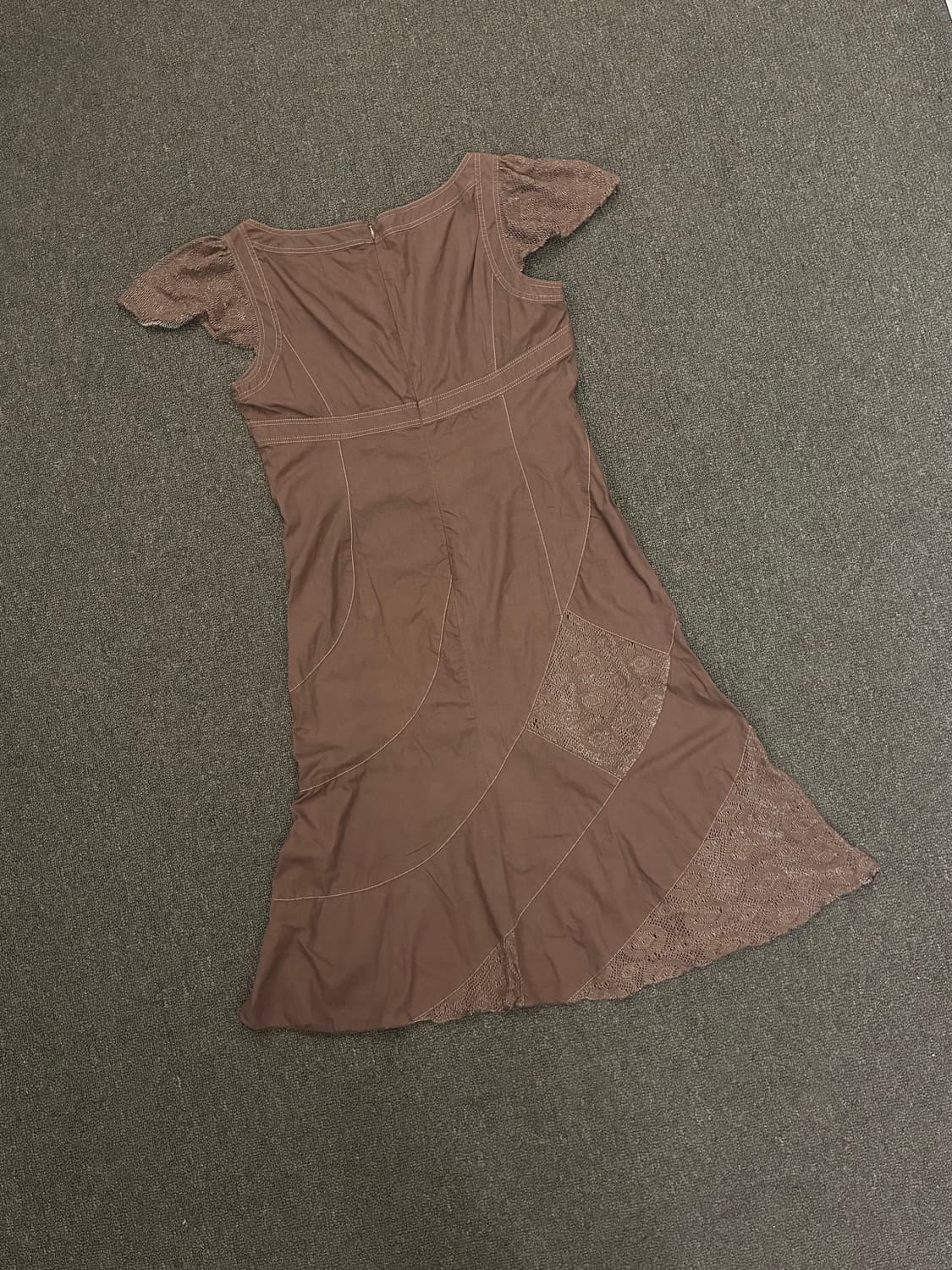 158)Japanese vintage 여성 펀칭 디자인 롱 원피스 상품이미지6