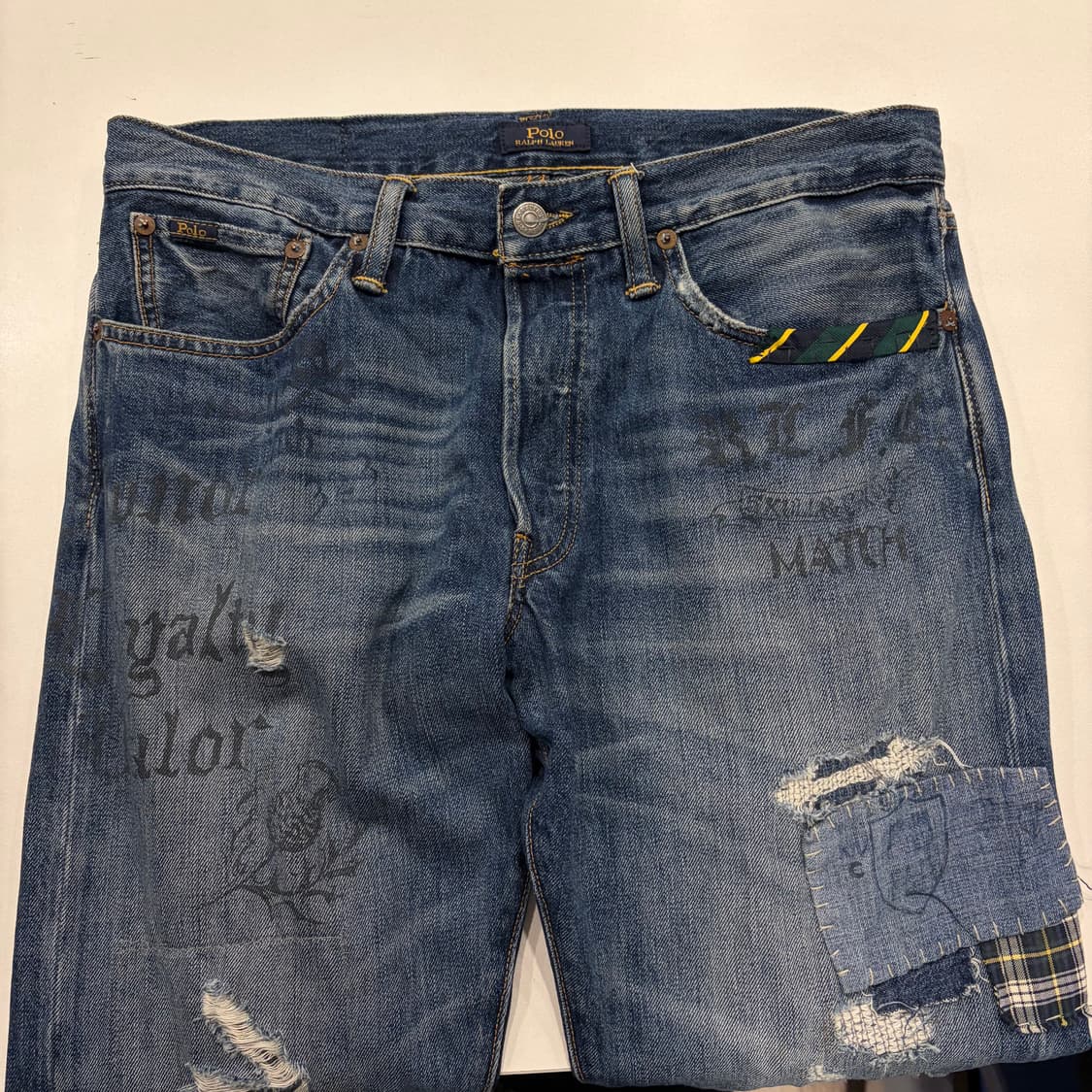 [31x32] 폴로 랄프로렌 데미지 워싱 데님 팬츠 C502 상품이미지7