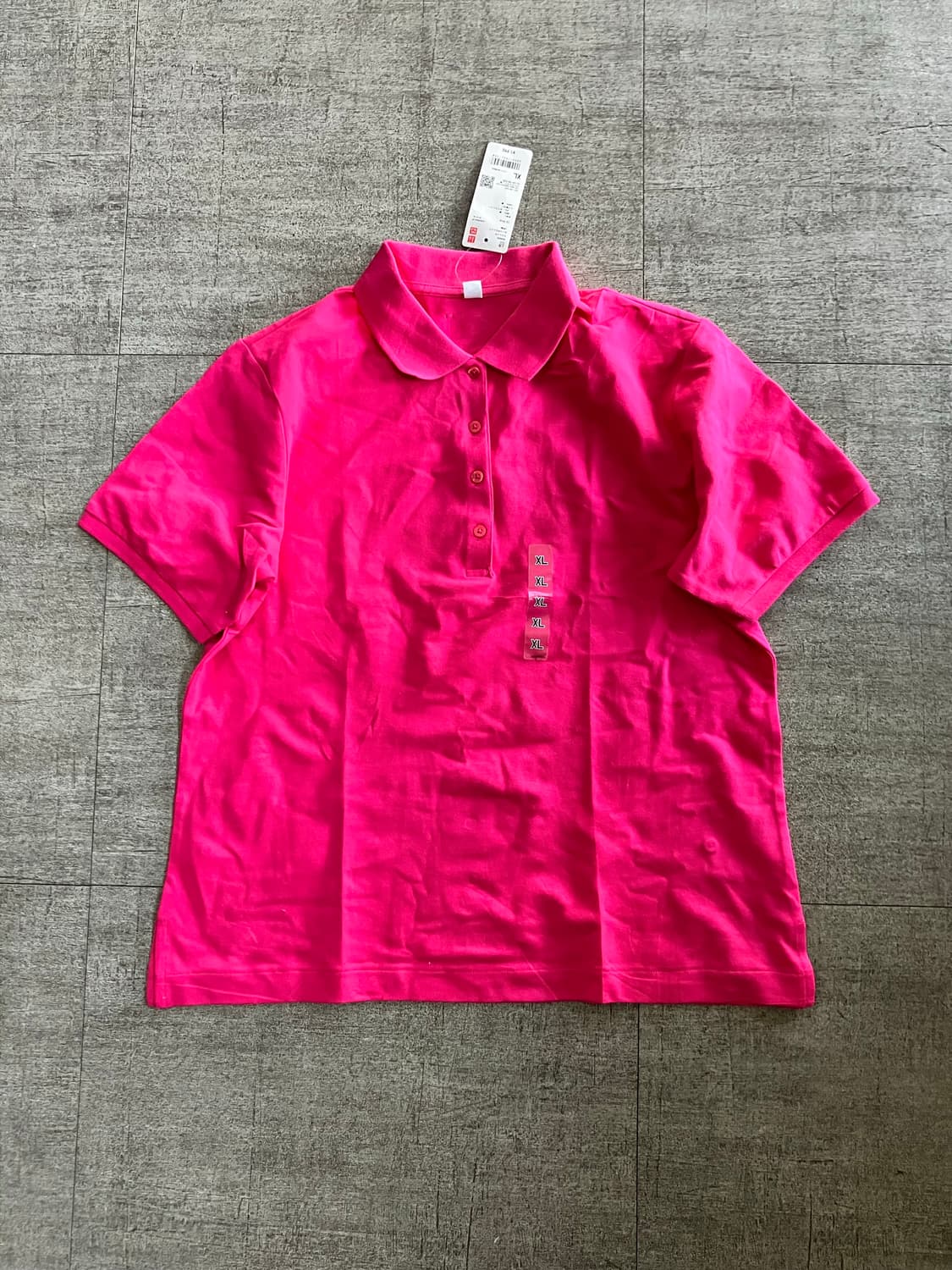 Uniqlo 유니클로 올드스쿨아메카지 반팔카라티셔츠 핑크 상품이미지1