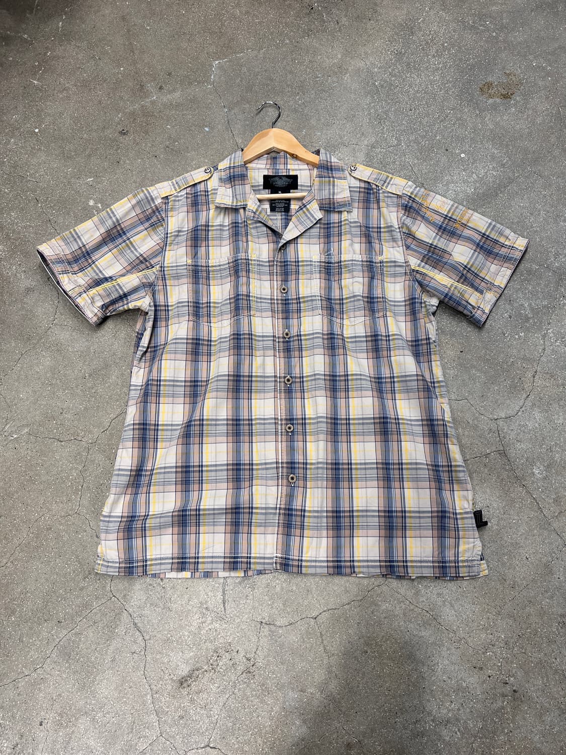 할리데이비슨 체크 반팔 셔츠 상품이미지1