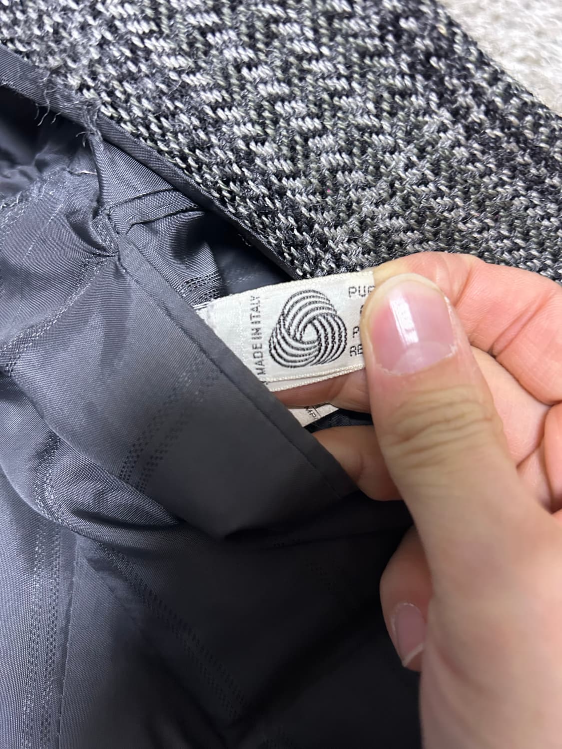 이태리제 발리 체크블레이저 사이즈 105 상품이미지7