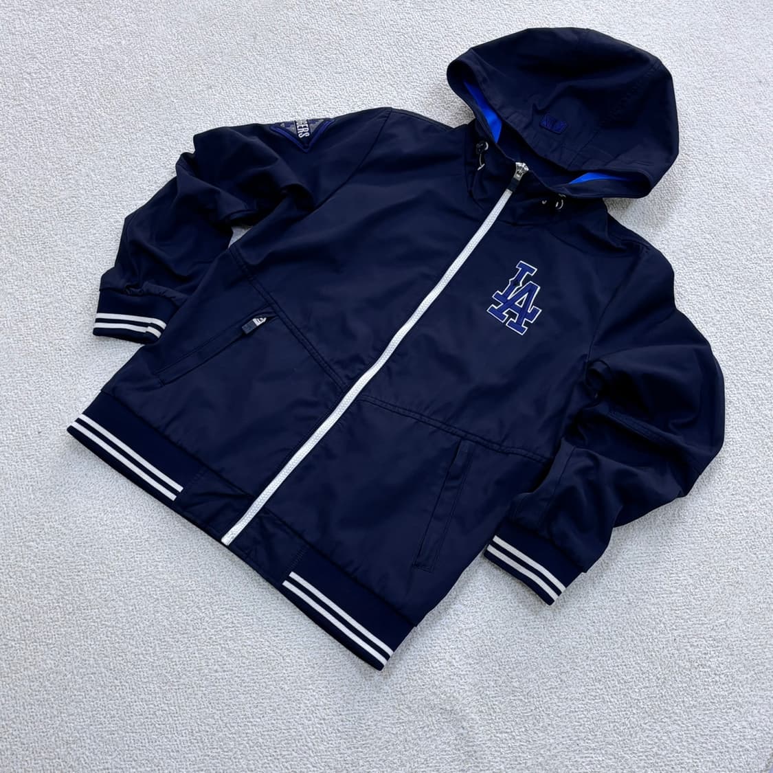 90 MLB 여성 네이비 바람막이 자켓 0324E 상품이미지1