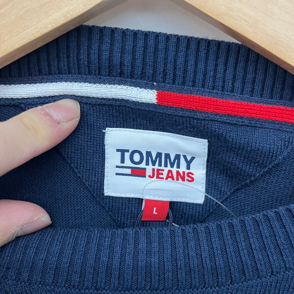 타미힐피거 네이비 니트 스웨터 남L 상품이미지4