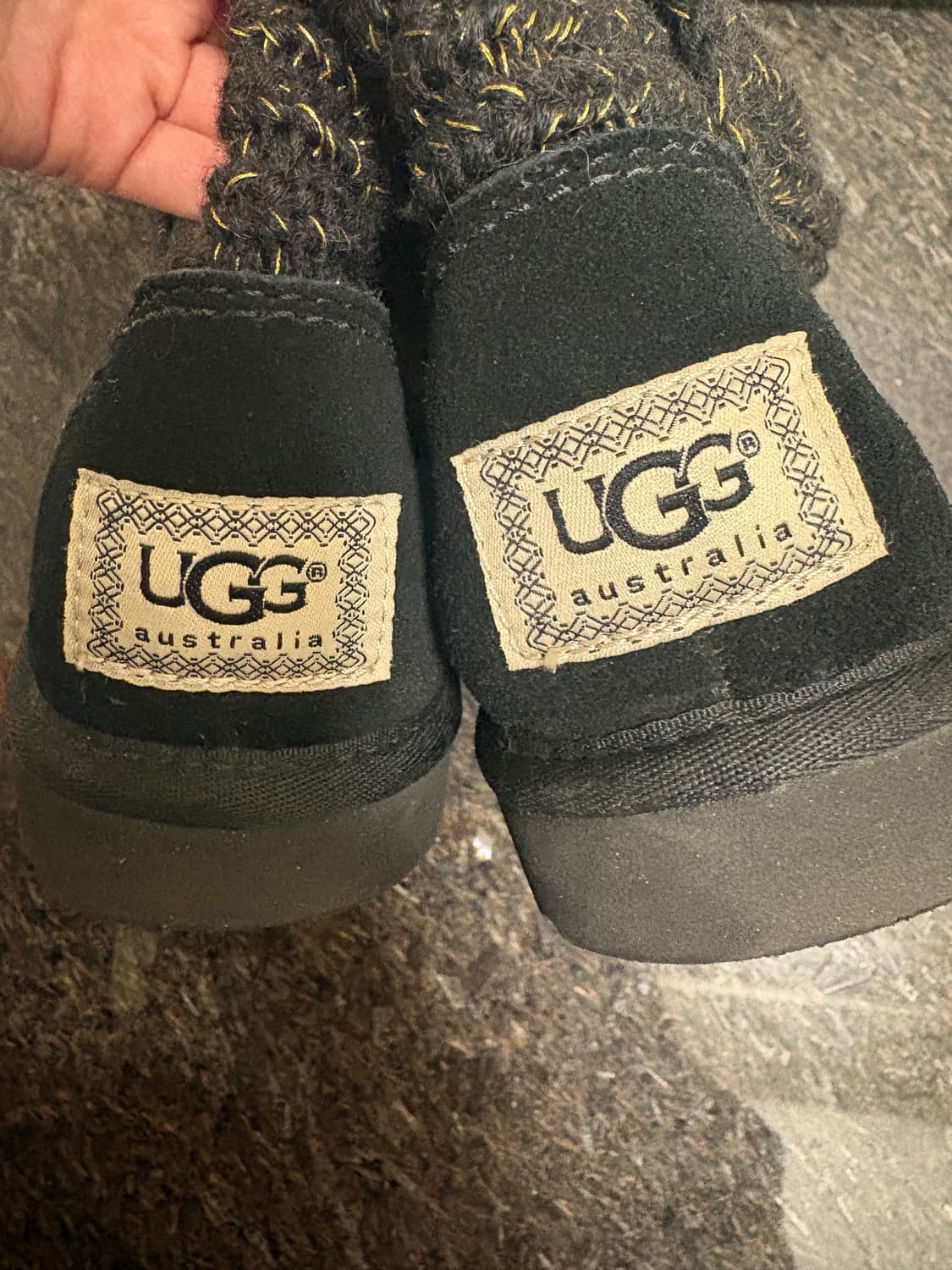 어그 카디 니트부츠 블랙 상품이미지2