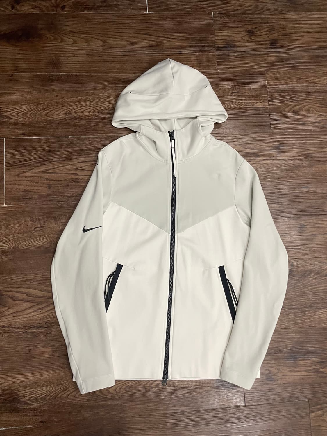 나이키 테크팩 니트 풀집 후디 윈드러너 후드집업 화이트 상품이미지1