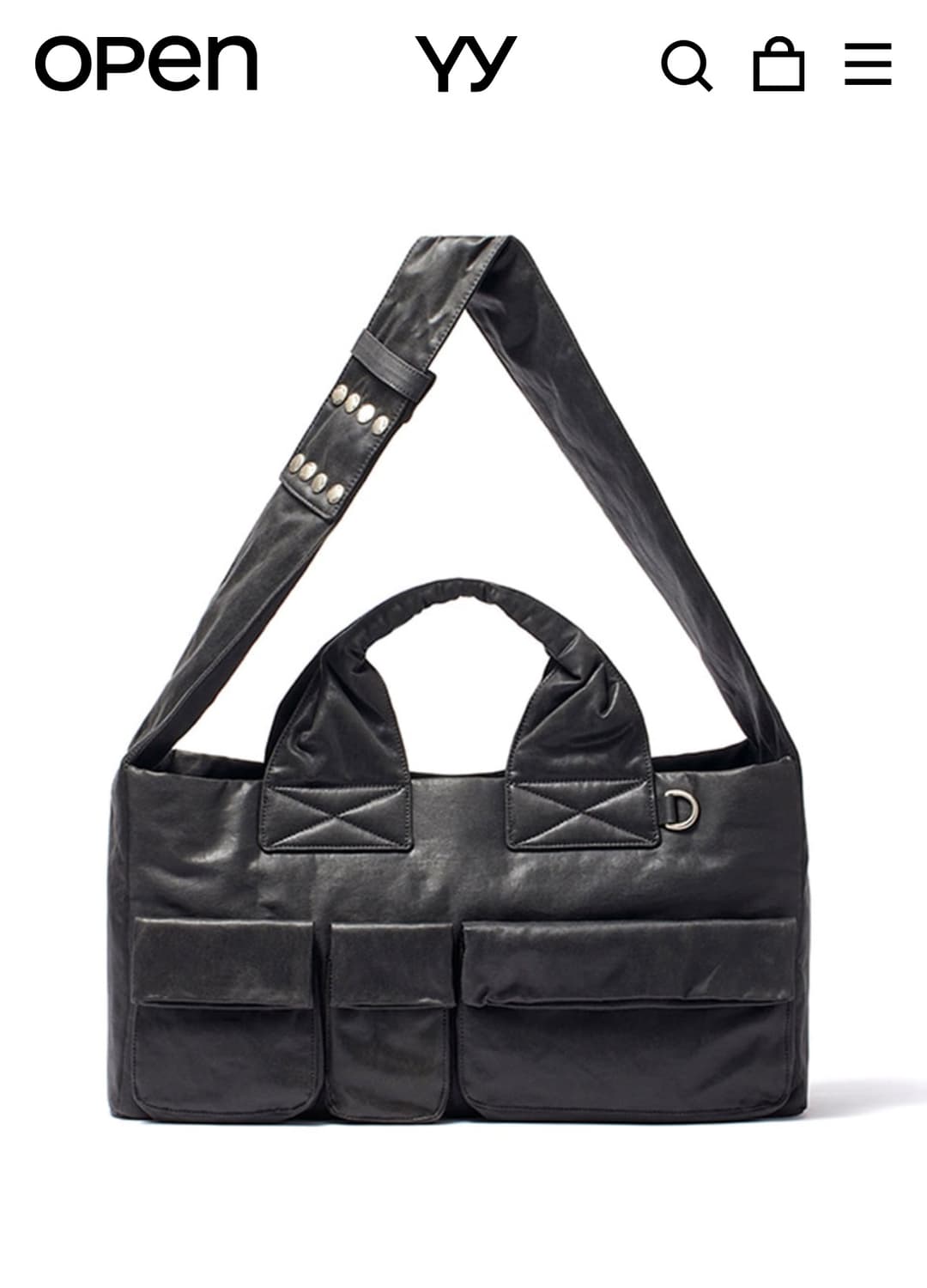Open yy oil skin tote 오일스킨토트백 도트백 상품이미지1