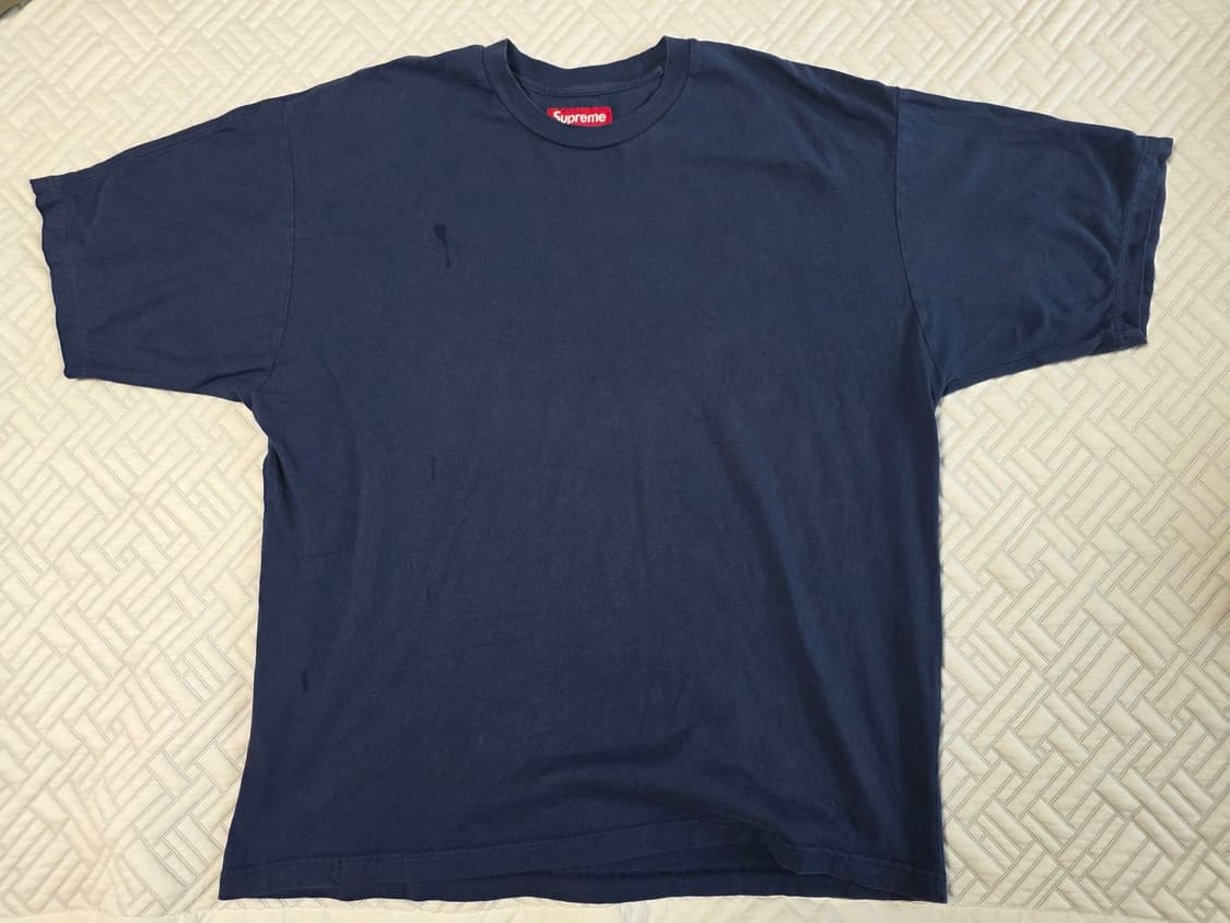 [M] 25ss Supreme Intarsia 빅 백로고 반팔 티셔츠 상품이미지1