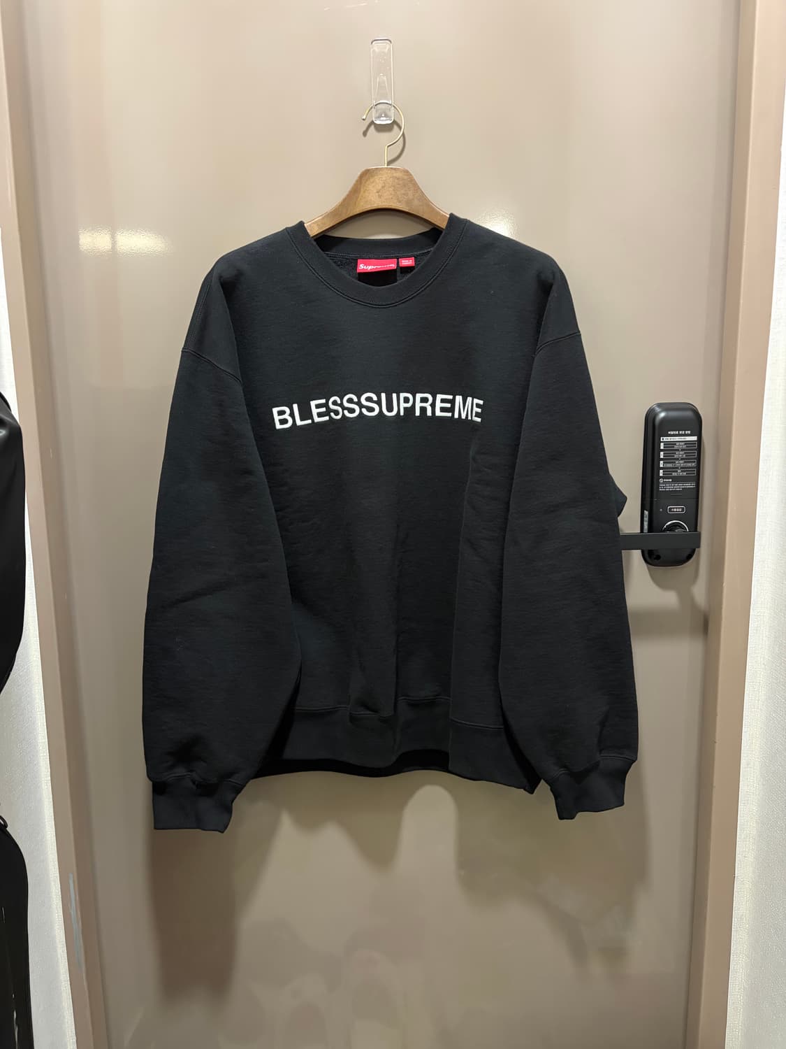 [XL] 슈프림 블레슈프림 스웻 맨투맨 블랙 상품이미지1