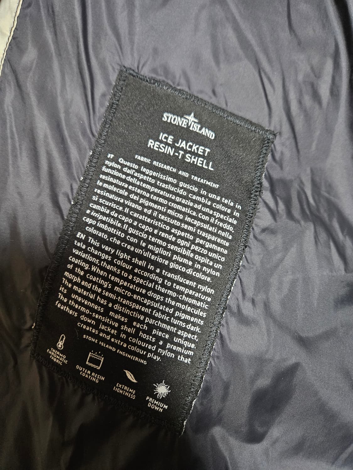 (정품)스톤아일랜드 아이스레진 패딩 L 상품이미지2