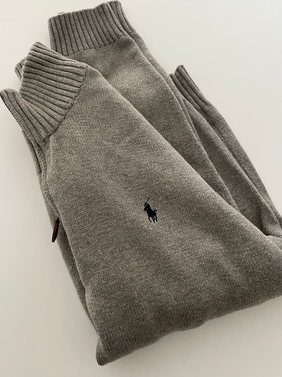 Polo 폴로 랄프로렌 반집업 그레이 니트 XL 상품이미지6