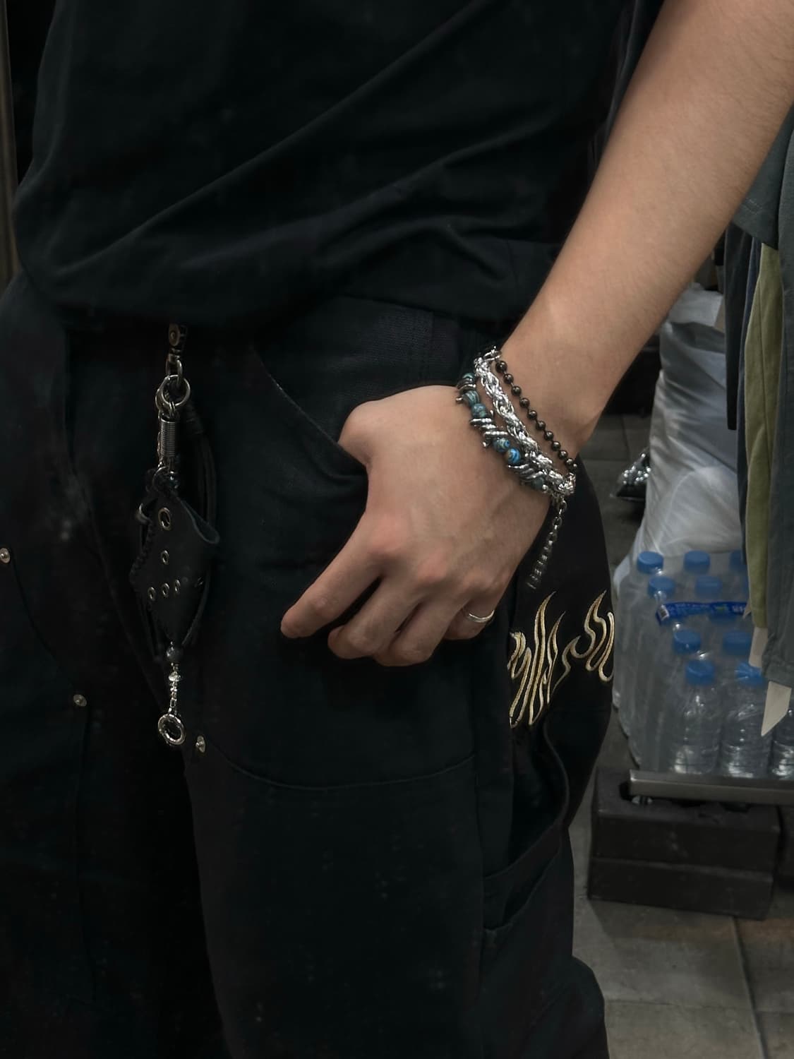 New🖤Mixed leather - 믹스 레더 키체인BL 상품이미지5
