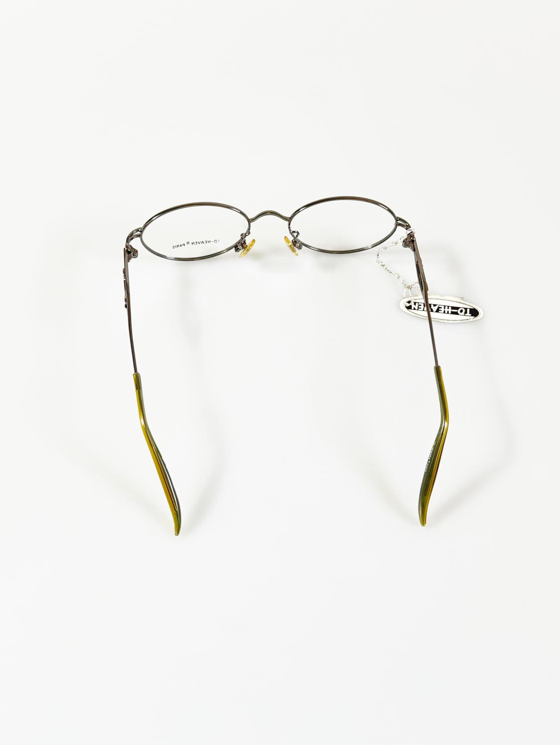 90s TO-HEAVEN PARIS 건메탈 슬림 오벌 빈티지 안경 상품이미지6