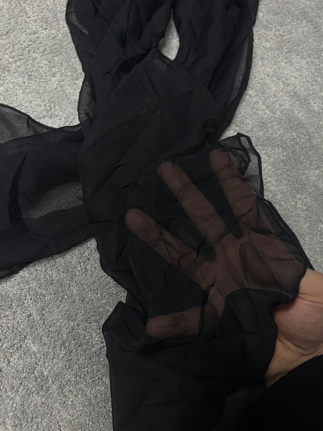 Vintage v-kei gothic Silky punk scarf 상품이미지3