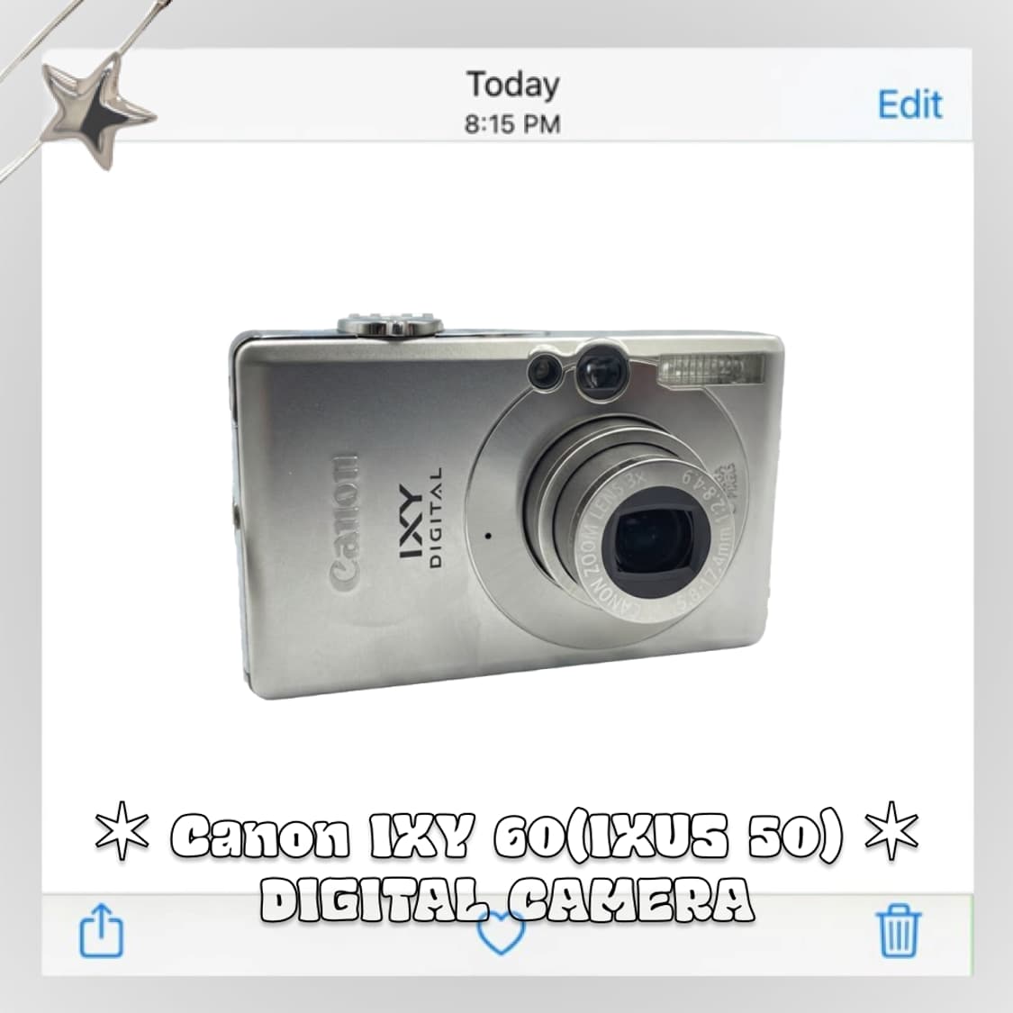 캐논 익시 IXY 60(익서스 IXUS 50) 빈티지 디카 실버 상품이미지4