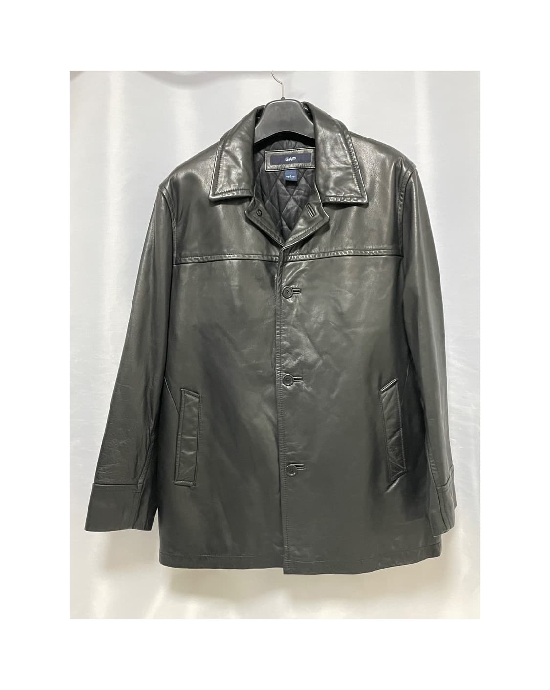 [D.O Archives] 90s 올드갭 레더 카코트 블랙(L) 상품이미지1