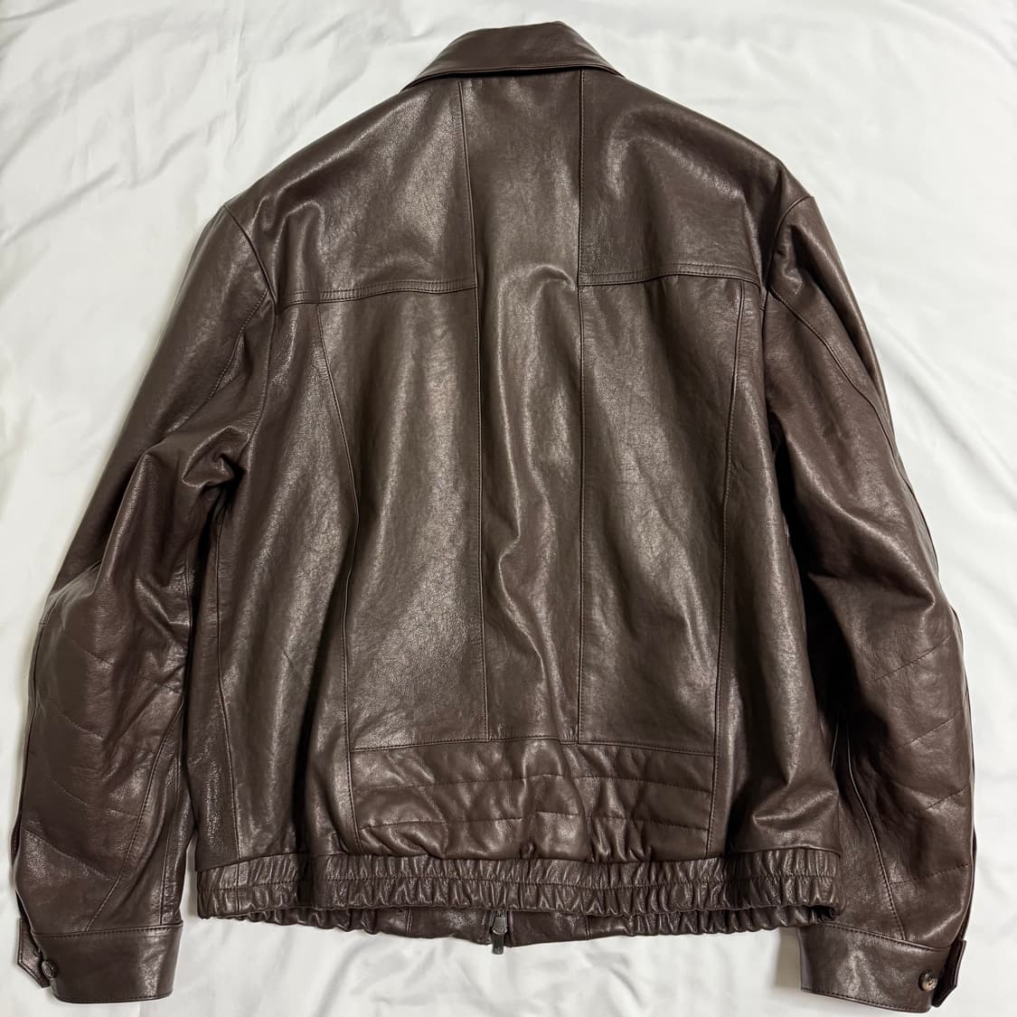 해칭룸 스티치 볼륨 레더 브라운 가죽 자켓 4 사이즈 팝니다 상품이미지2