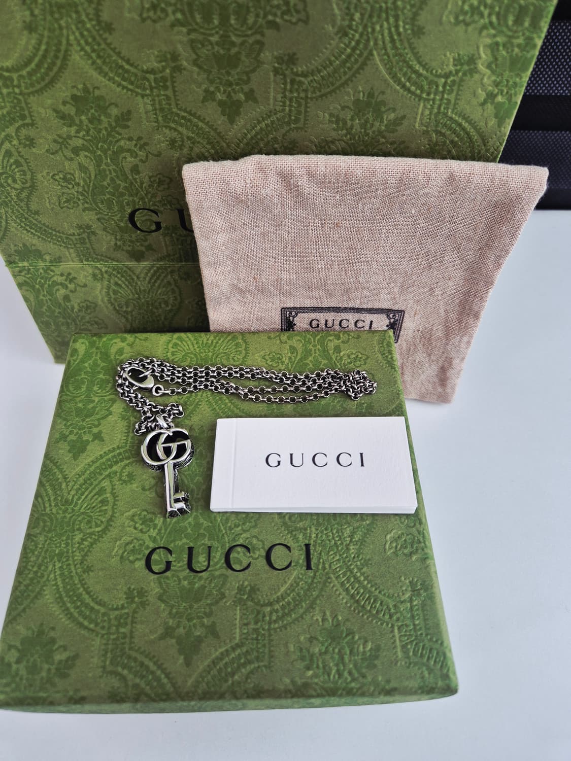 구찌 더블 G 키 목걸이 (상태 매우 좋음) 상품이미지1