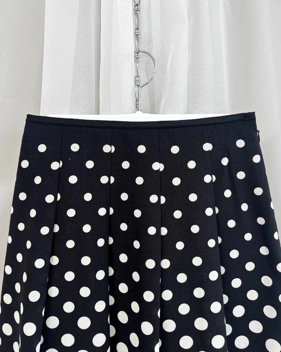 TRUDEA gradient dot pleated midi skirt 상품이미지6