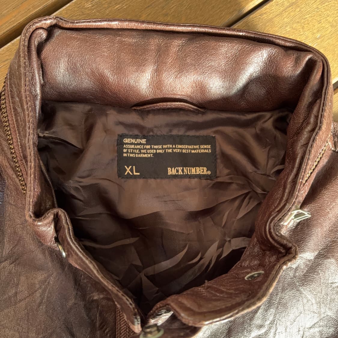 백넘버 Back Number 브라운 양가죽 필드 레더 자켓  상품이미지7