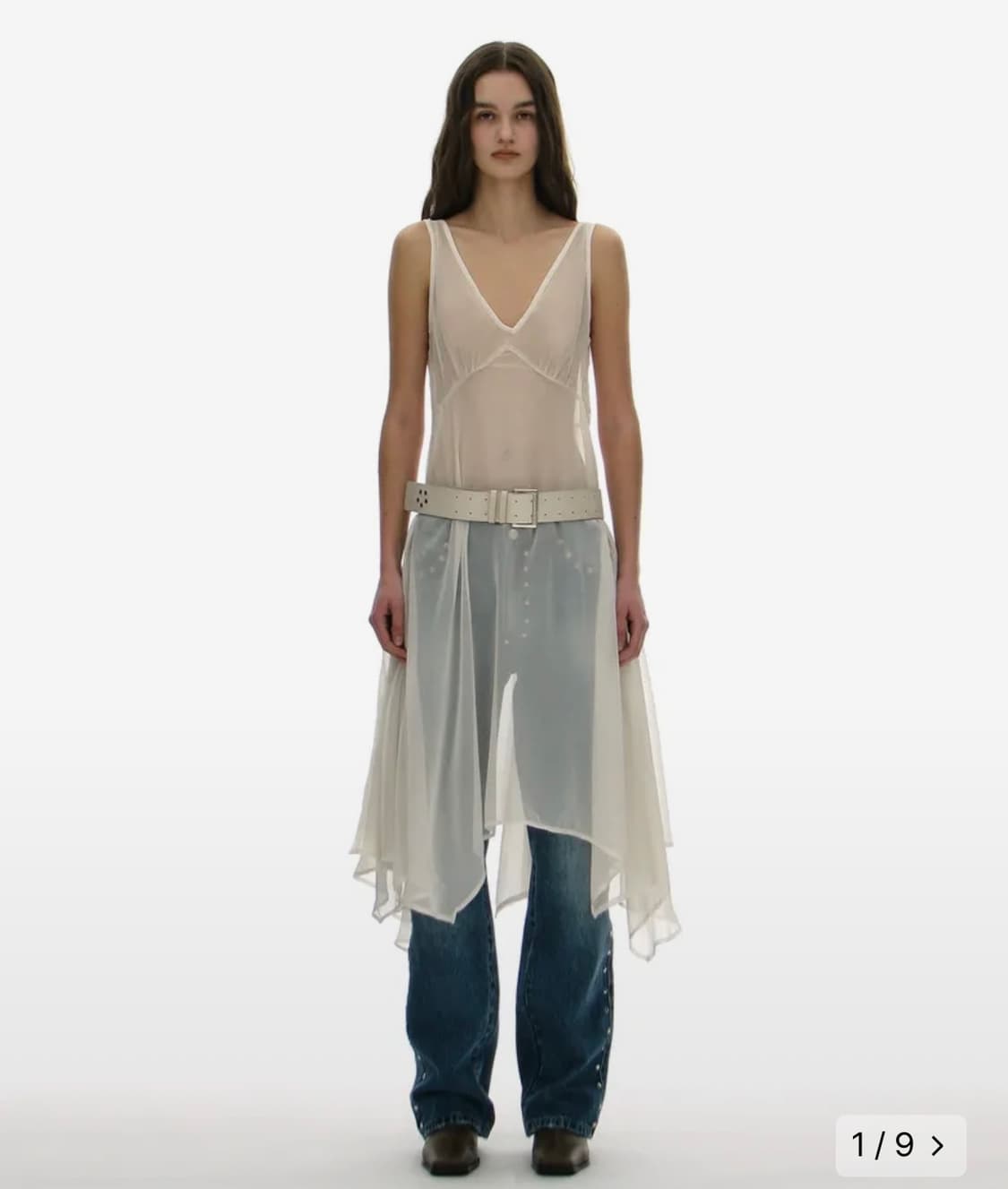 파르티멘토 우먼 시어 언발란스 레이어드 드레스 상품이미지1