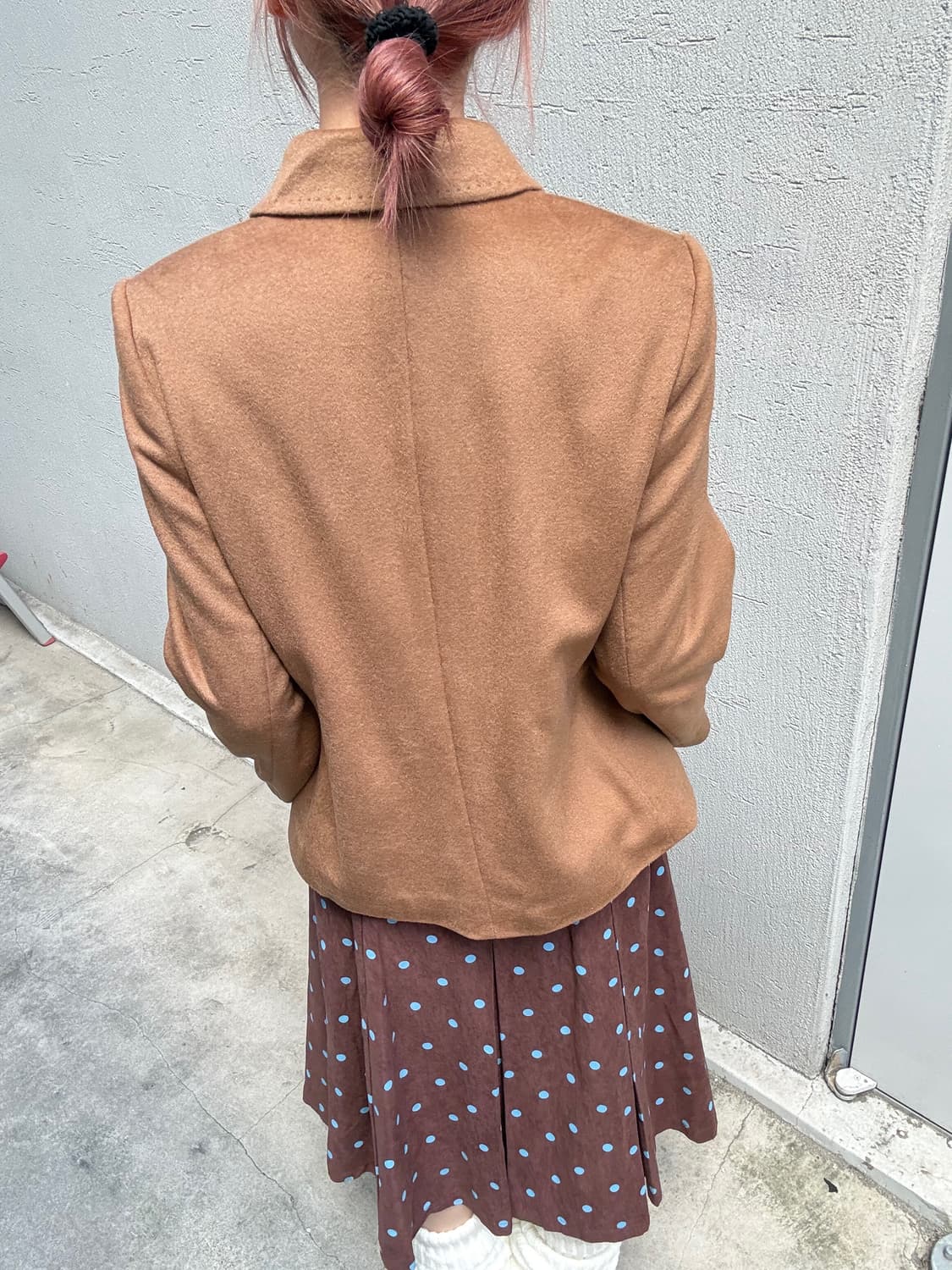 발망 베이지브라운 캐시미어 숏코트 자켓 상품이미지5