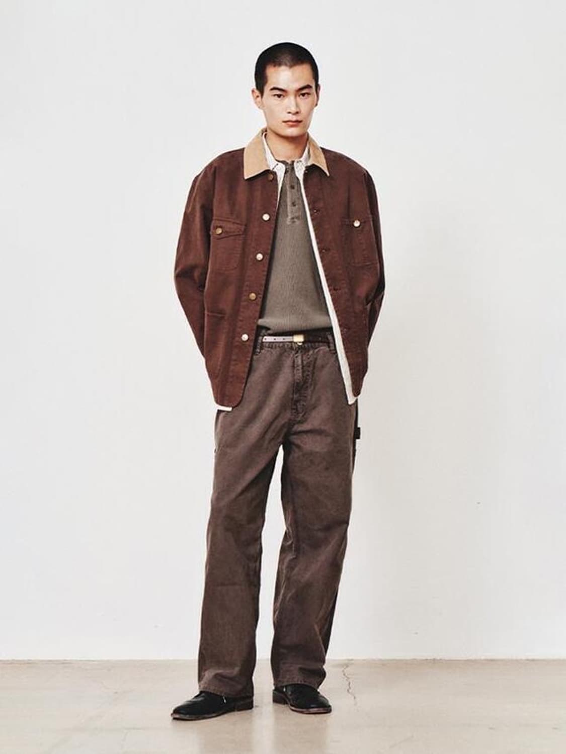 아트이프액츠 / 가먼트 워시드 초어자켓 빈티지 브라운 / XL 상품이미지4