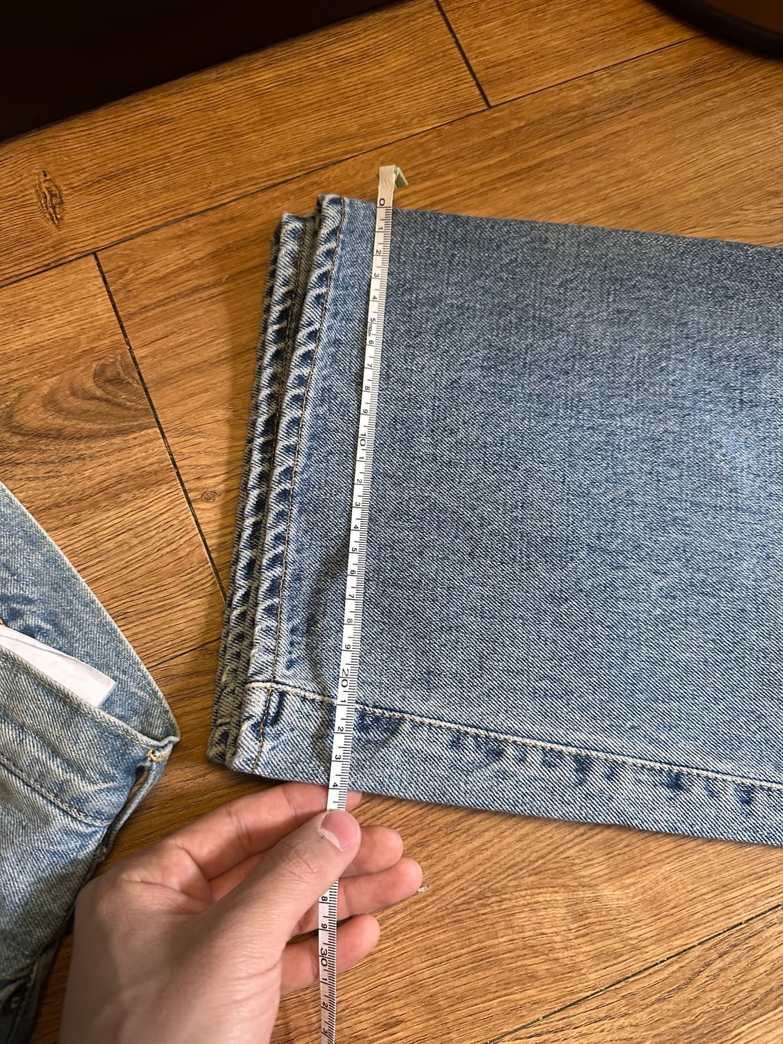 데밀 009R 데님 워싱 청바지 W34 연청 상품이미지10