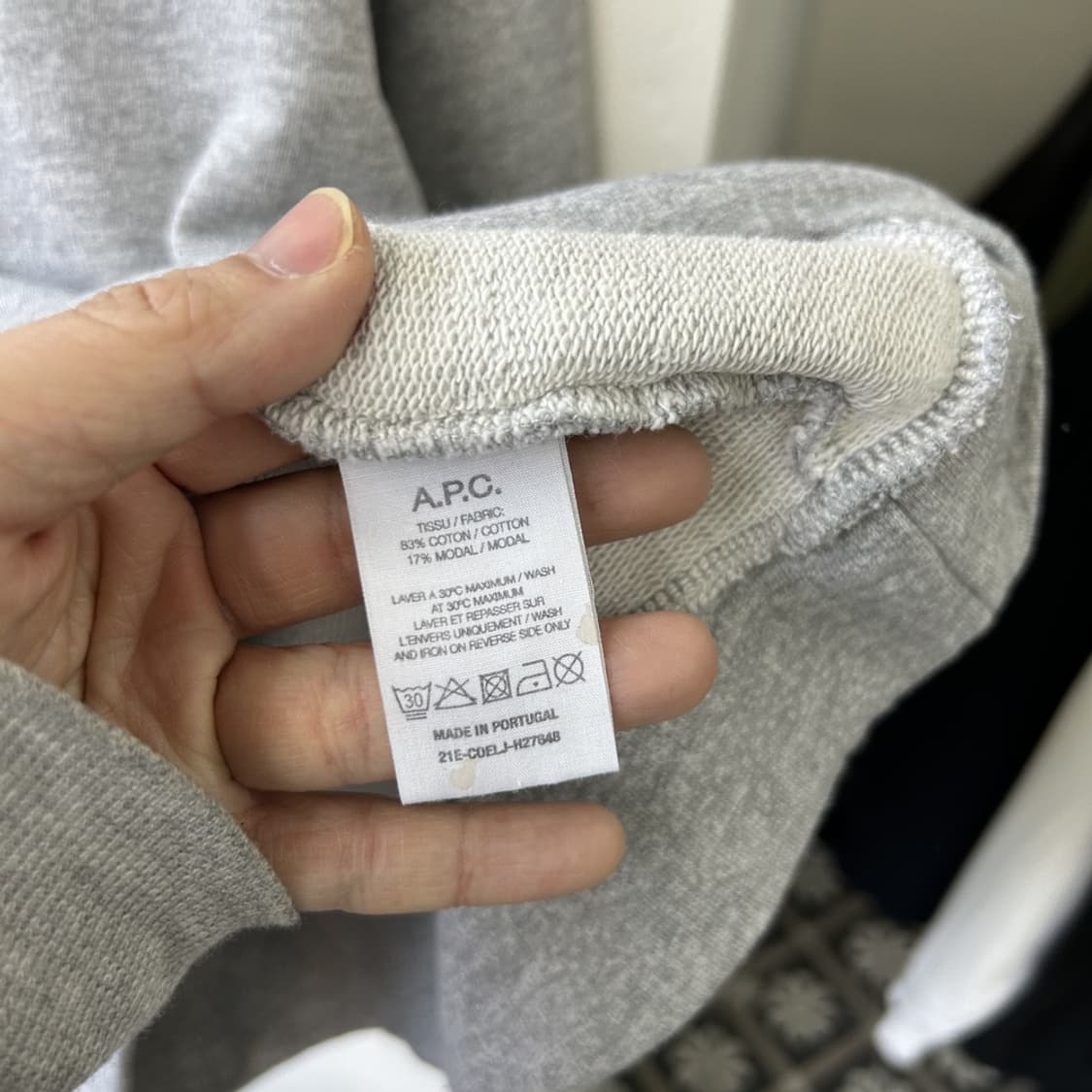 15848 - A.P.C. 아페쎄 그레이 맨투맨 상품이미지4