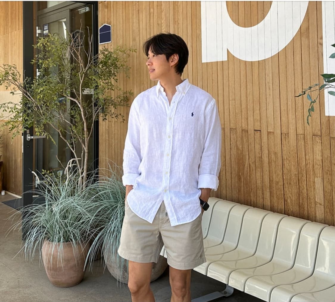 랄프로렌폴러 화이트린넨셔츠 상품이미지1