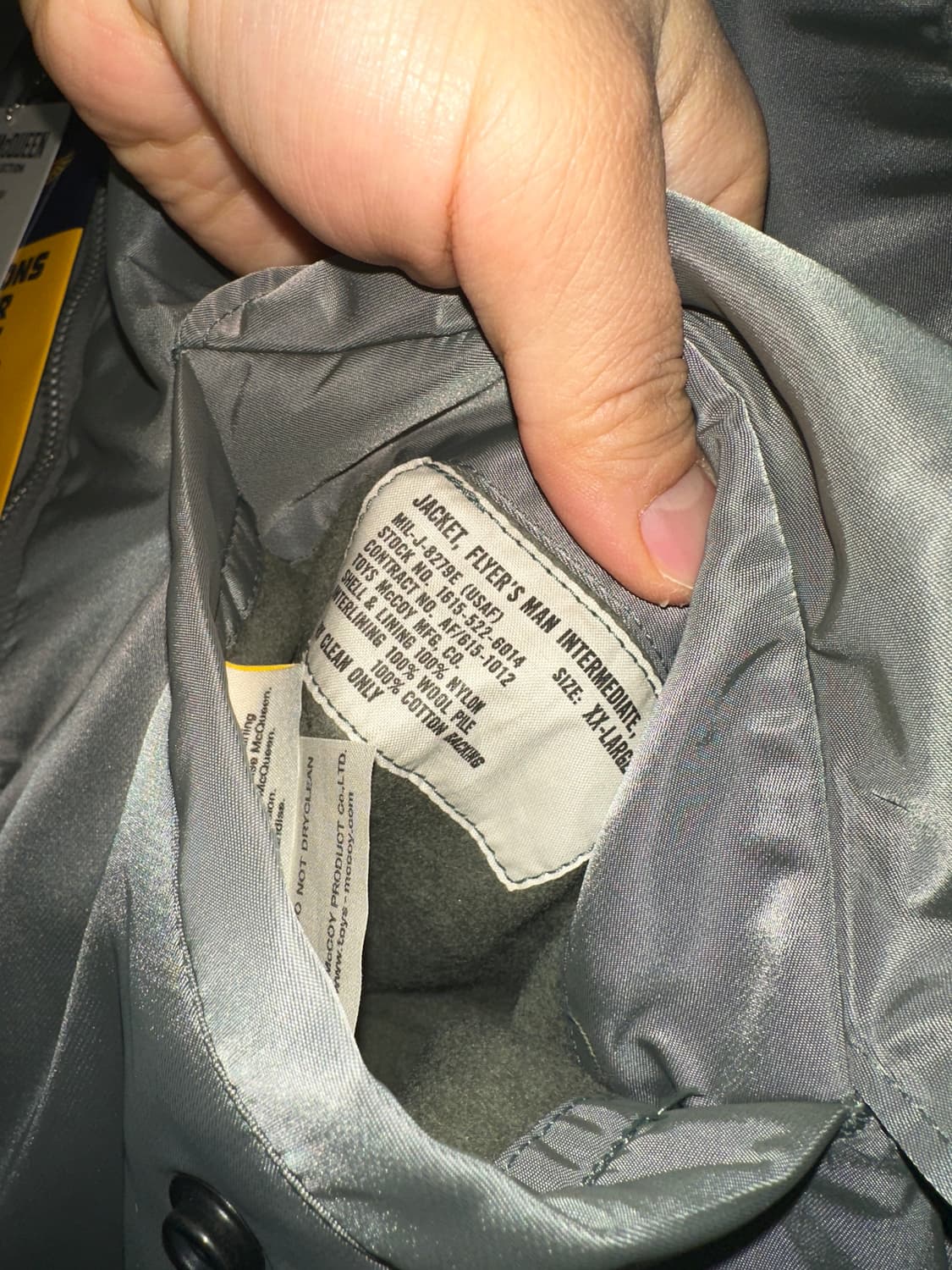 토이즈맥코이 MA-1 스티븐 맥퀸 XXL 판매합니다. 상품이미지8