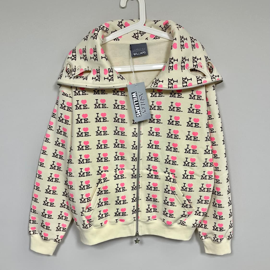 [M]애슐리 윌리엄스 26ss 아이 하트 미 버터플라이 후드집업/옐로우 상품이미지4