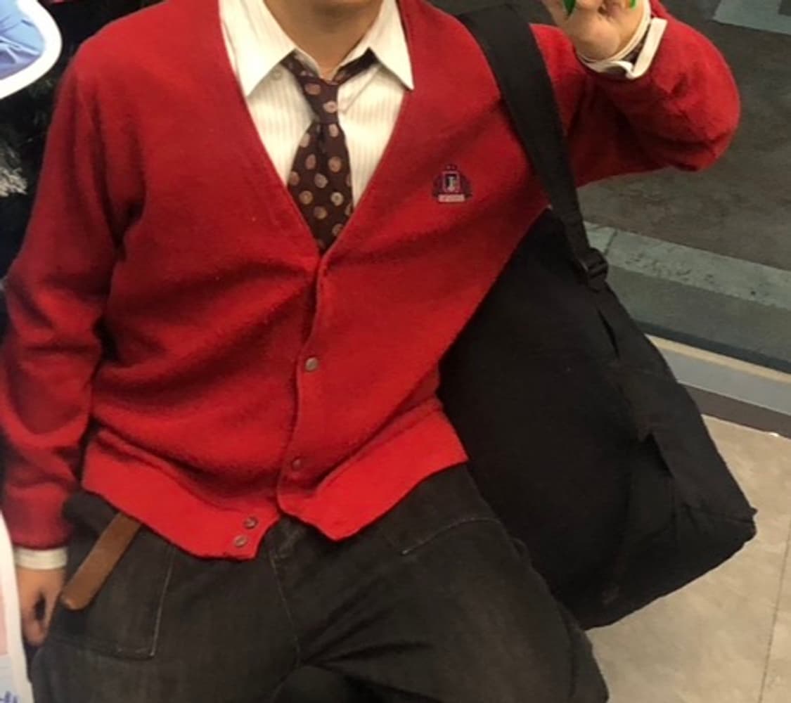 90s IZOD 레드 브이넥 니트 가디건 상품이미지2